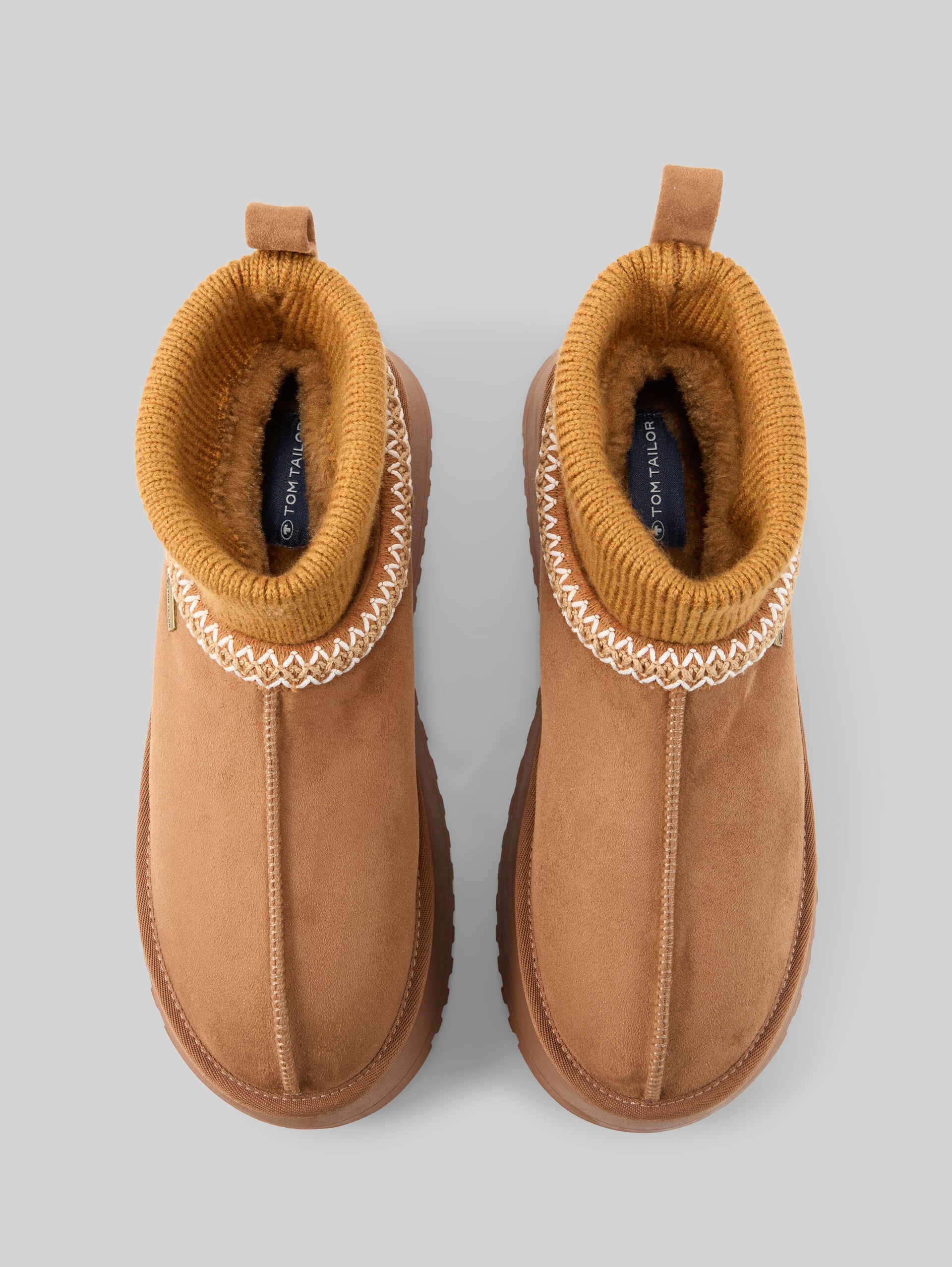 Bottines de neige brodées - hazel - Vue du produit du haut