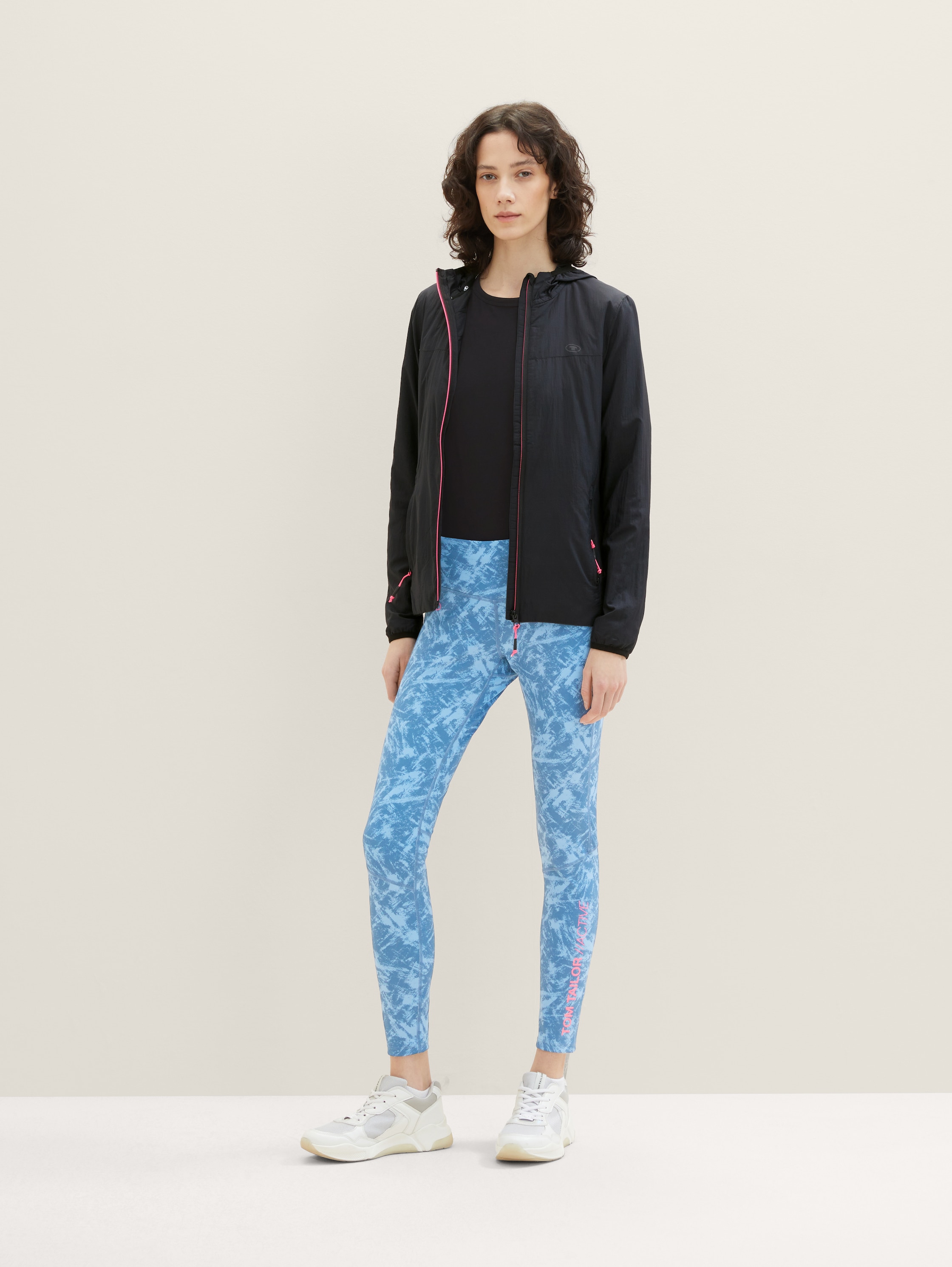 Sporttights in enkellengte - Steel Blue AOP