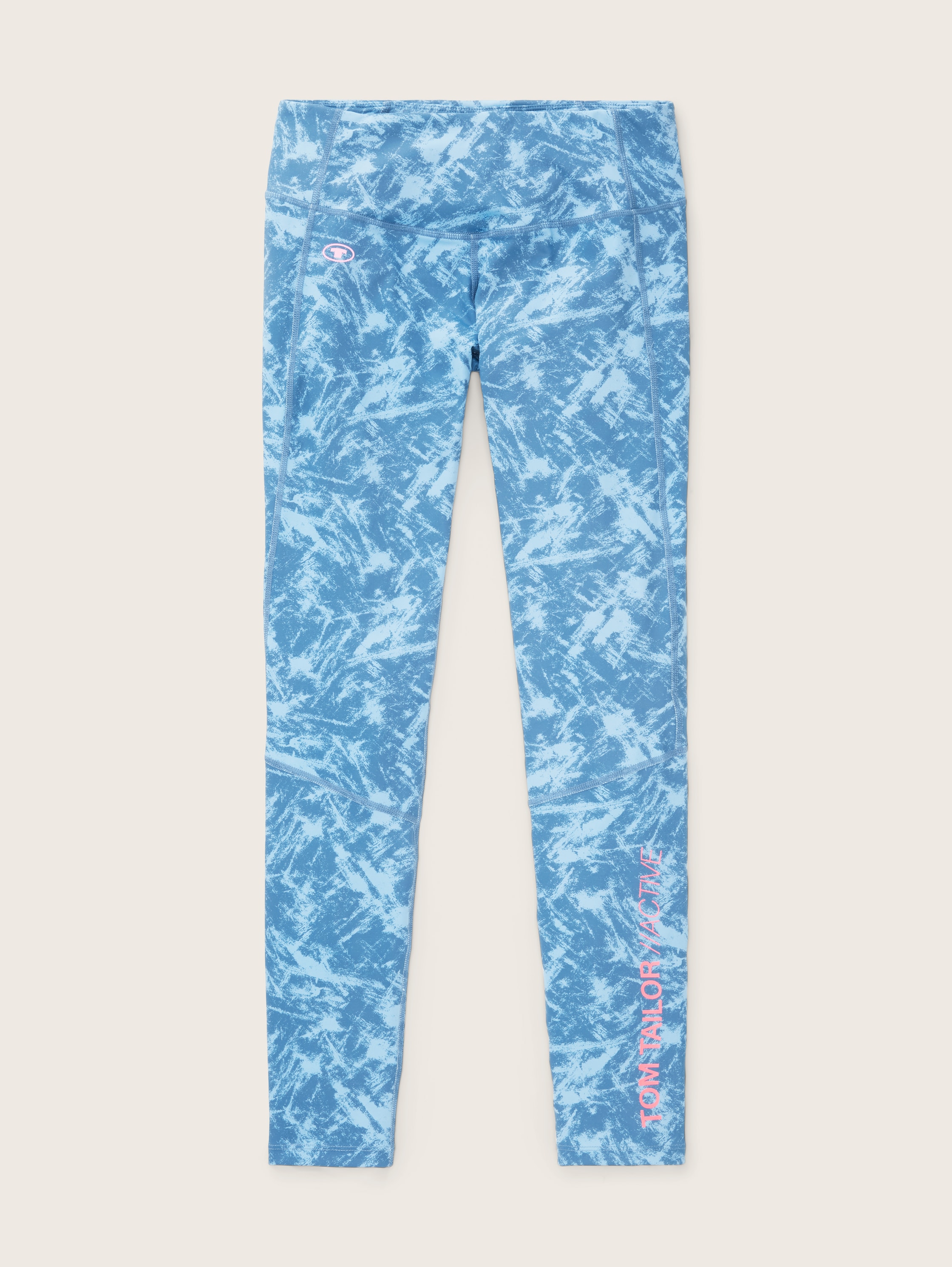 Sporttights in enkellengte - Steel Blue AOP