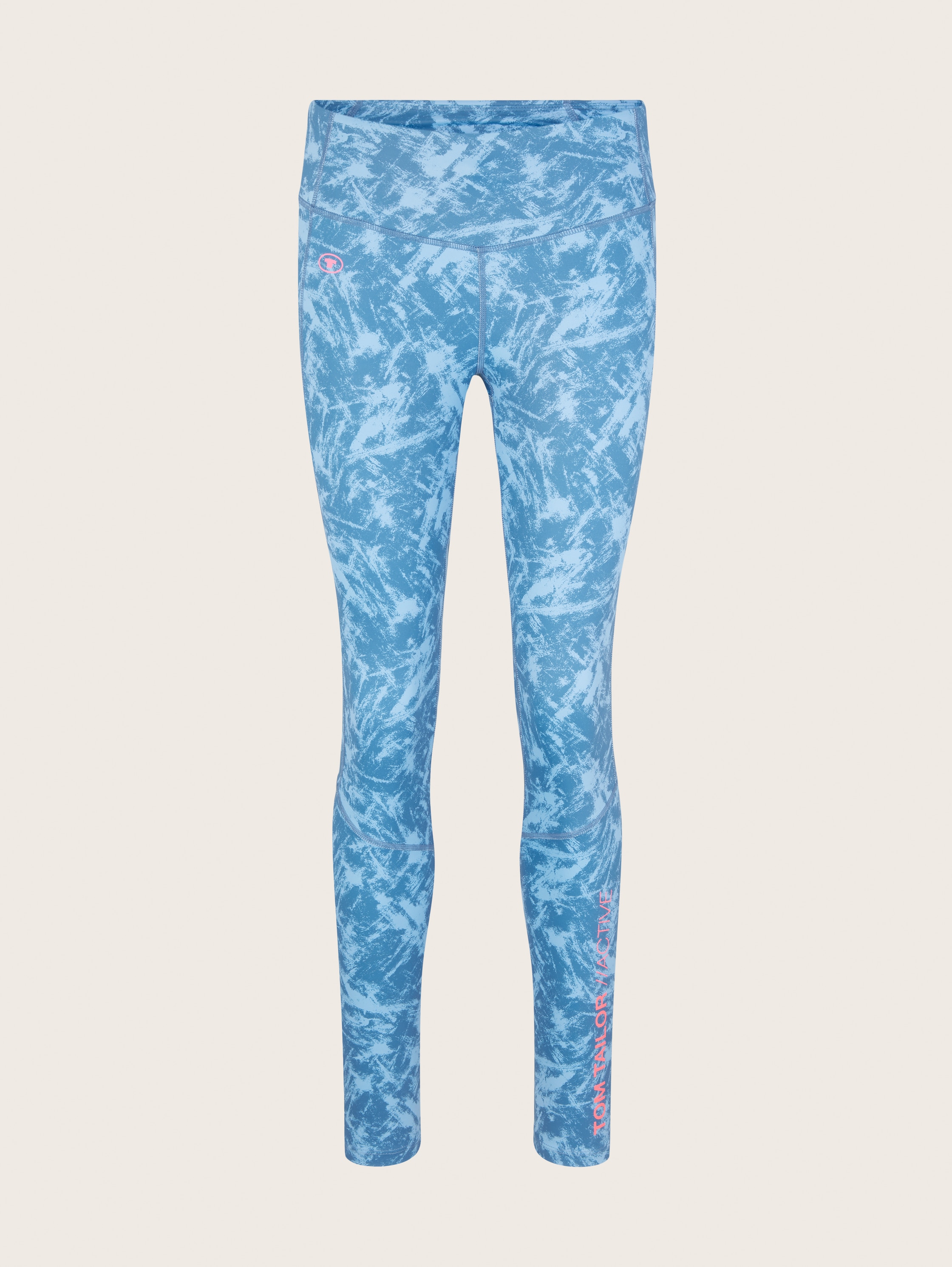 Sporttights in enkellengte - Steel Blue AOP