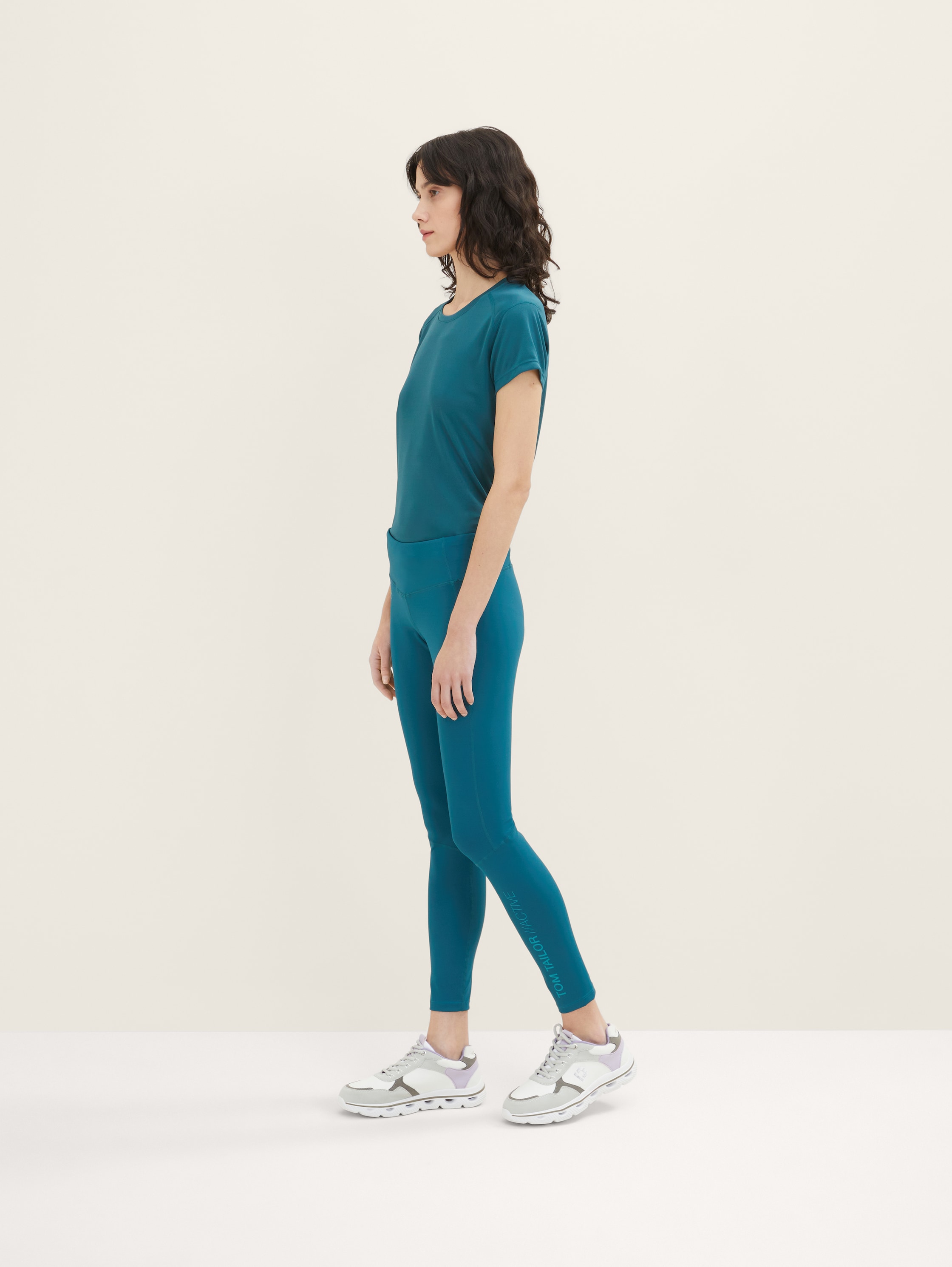 Sporttights in enkellengte - Dark Deep Lake