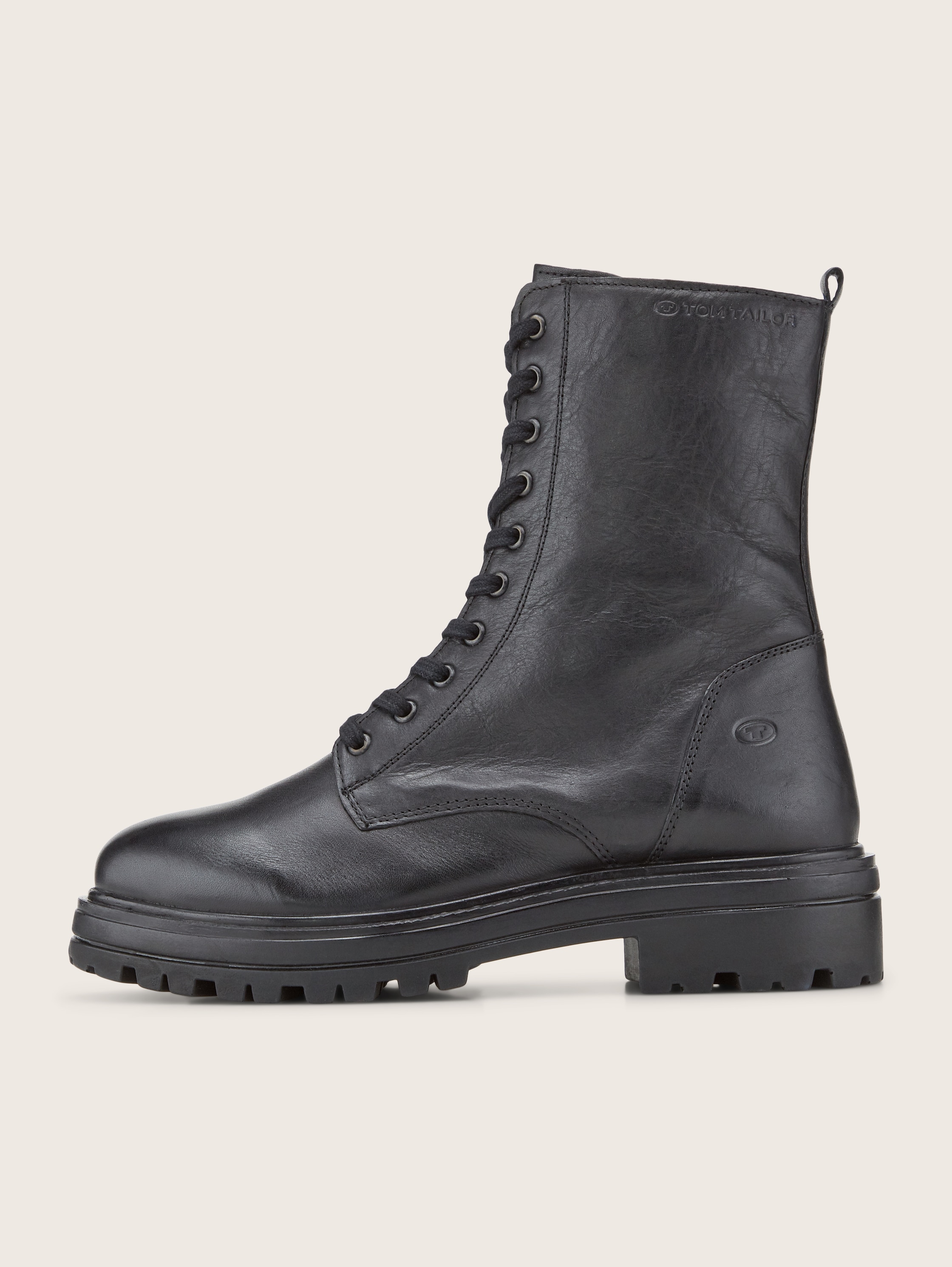 Echtleder Stiefel - black - seitliche Produkt-Ansicht