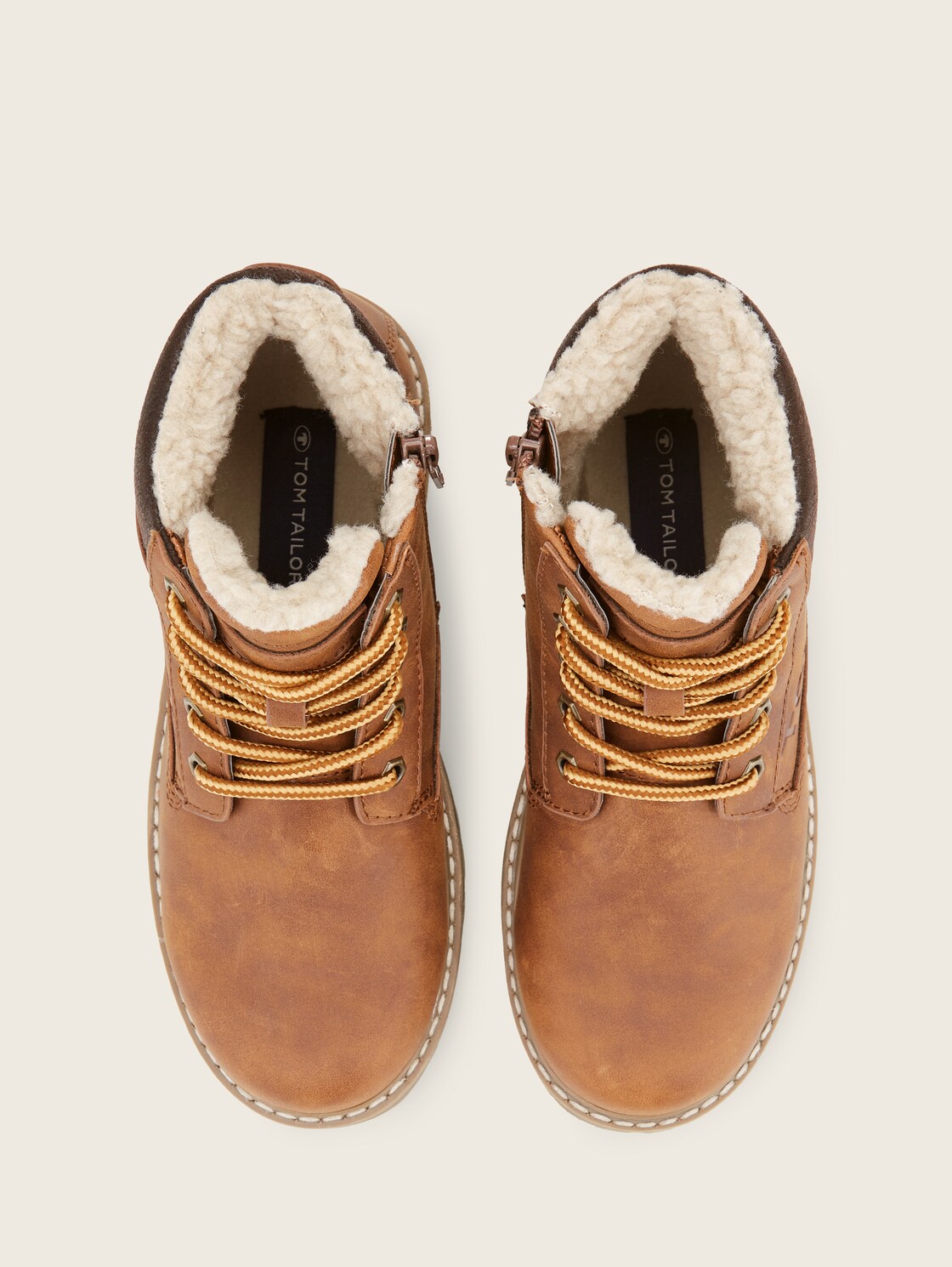 Unifarbene Stiefel - nuts - Produkt-Ansicht von oben 