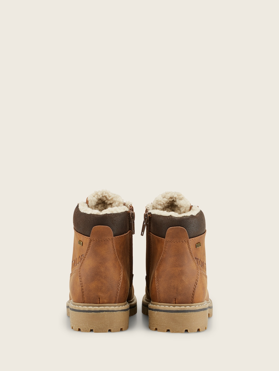 Unifarbene Stiefel - nuts - Produkt-Rückansicht