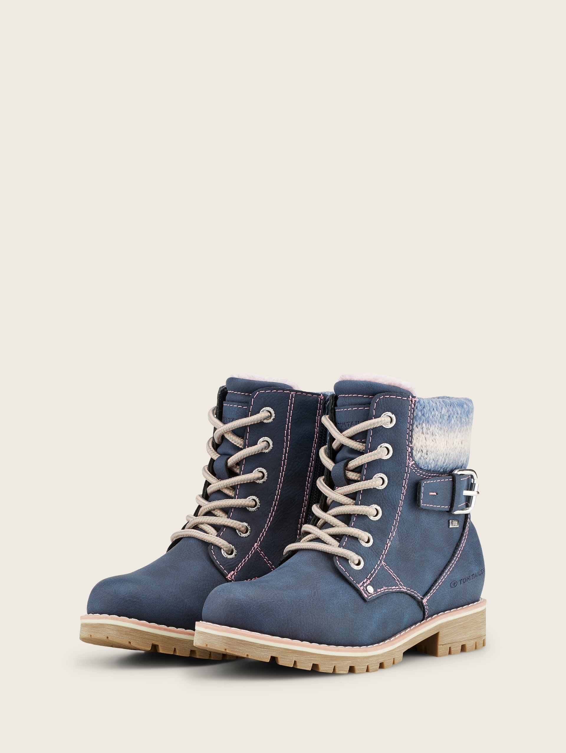 Gefütterte Stiefel - denim - seitliche Produkt-Ansicht