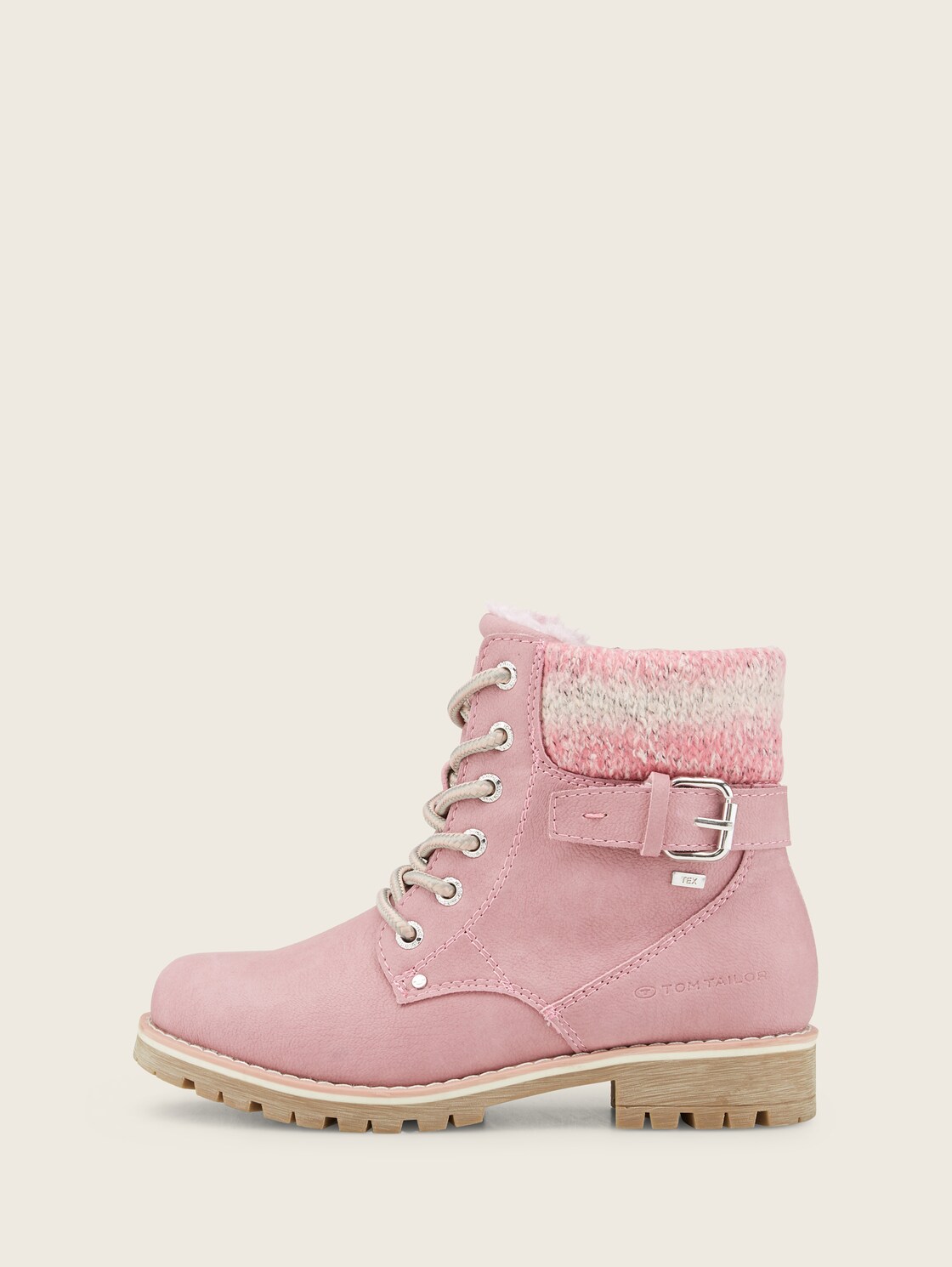 Gefütterte Stiefel - rose - seitliche Produkt-Ansicht