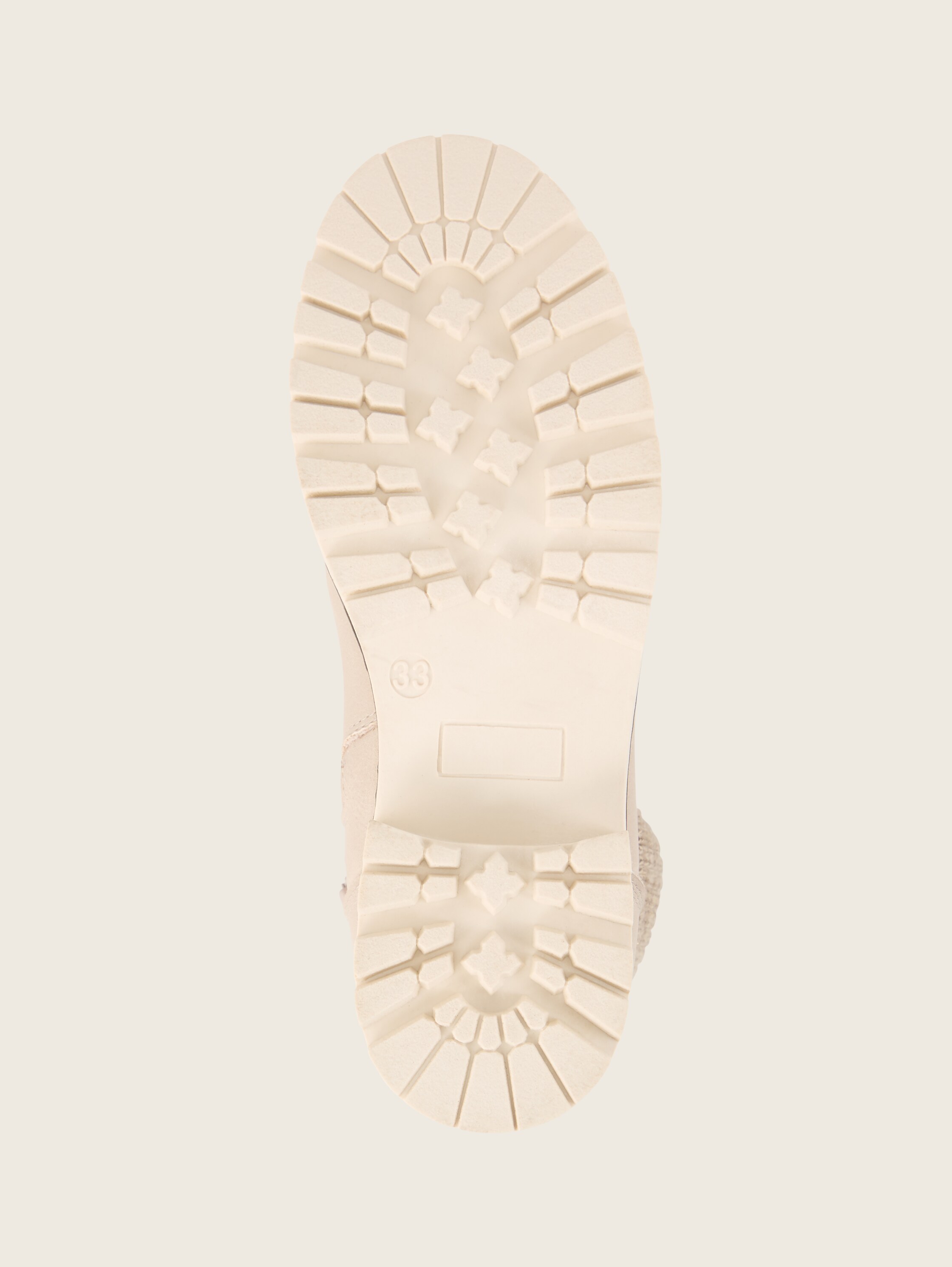 Gefütterte Stiefeletten mit Block-Absatz - cream - 