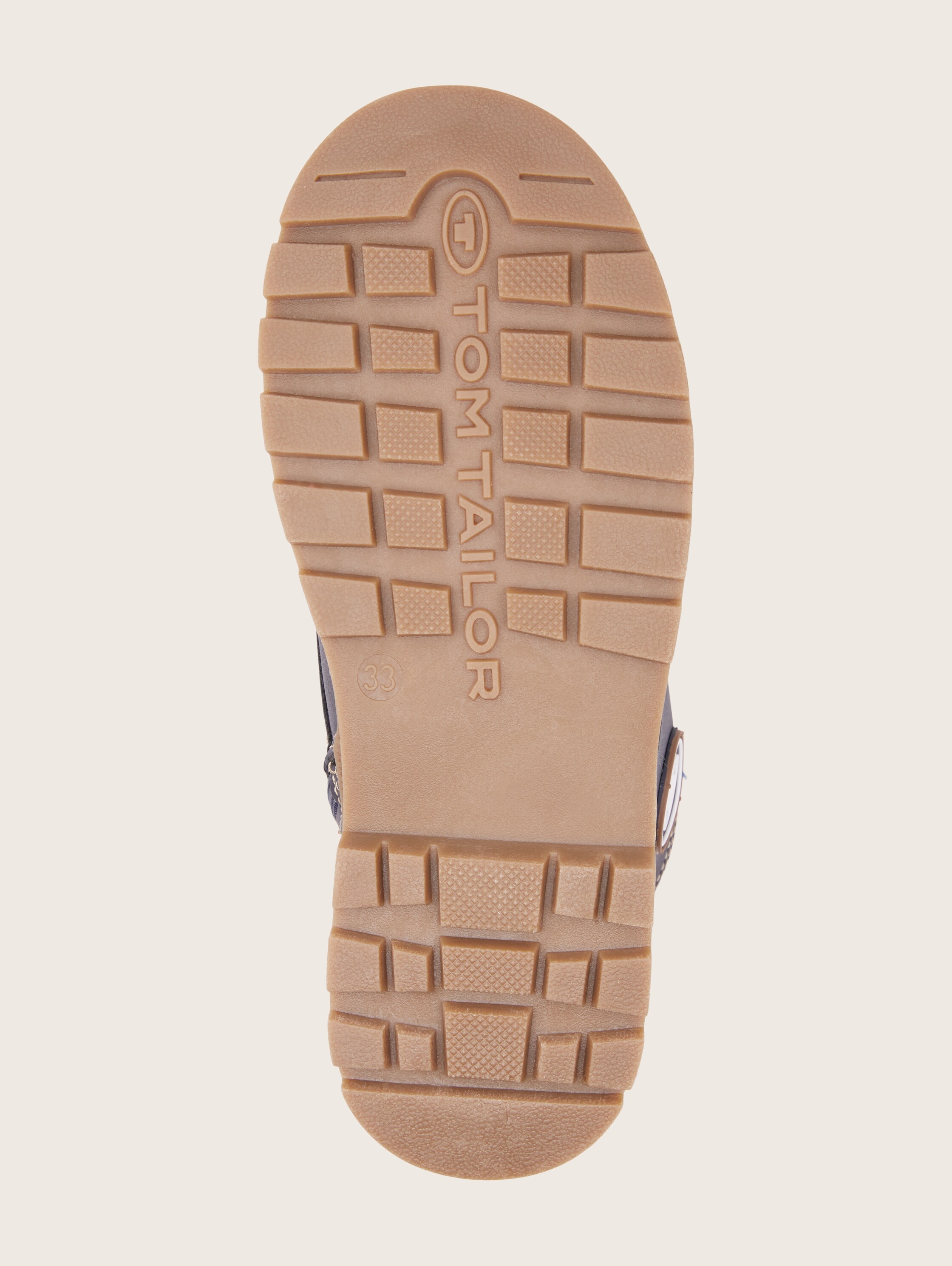 Gevoerde laarzen met applicaties - navy - Productaanzicht zool 