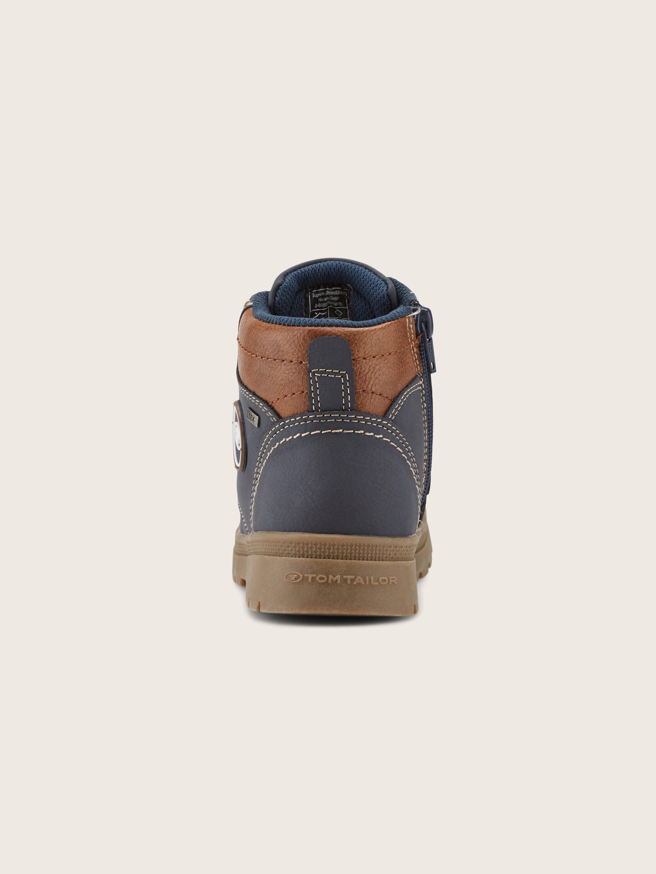 Gevoerde laarzen met applicaties - navy - Achteraanzicht product