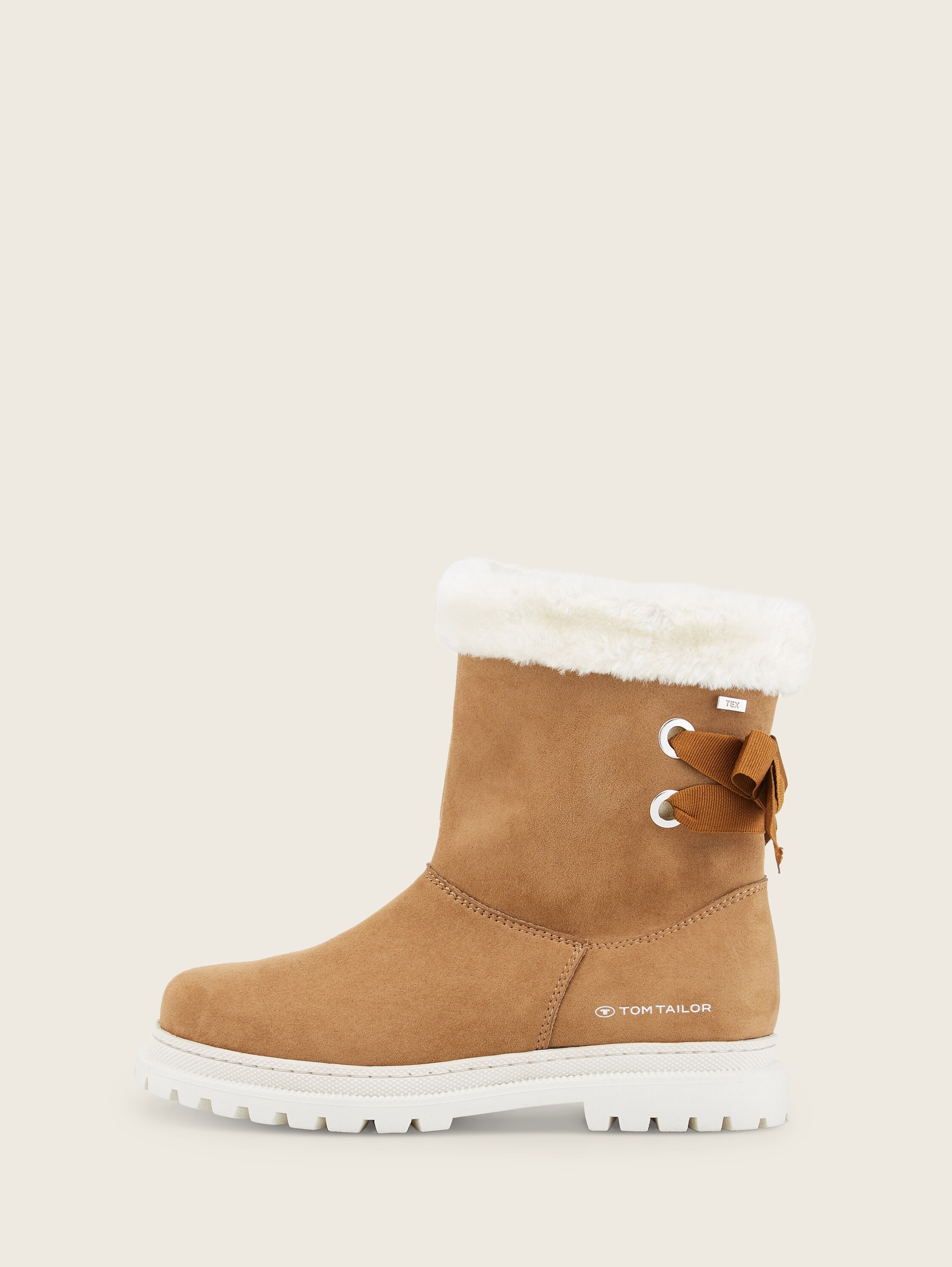 gevoerde laarzen - hazel - zijaanzicht product