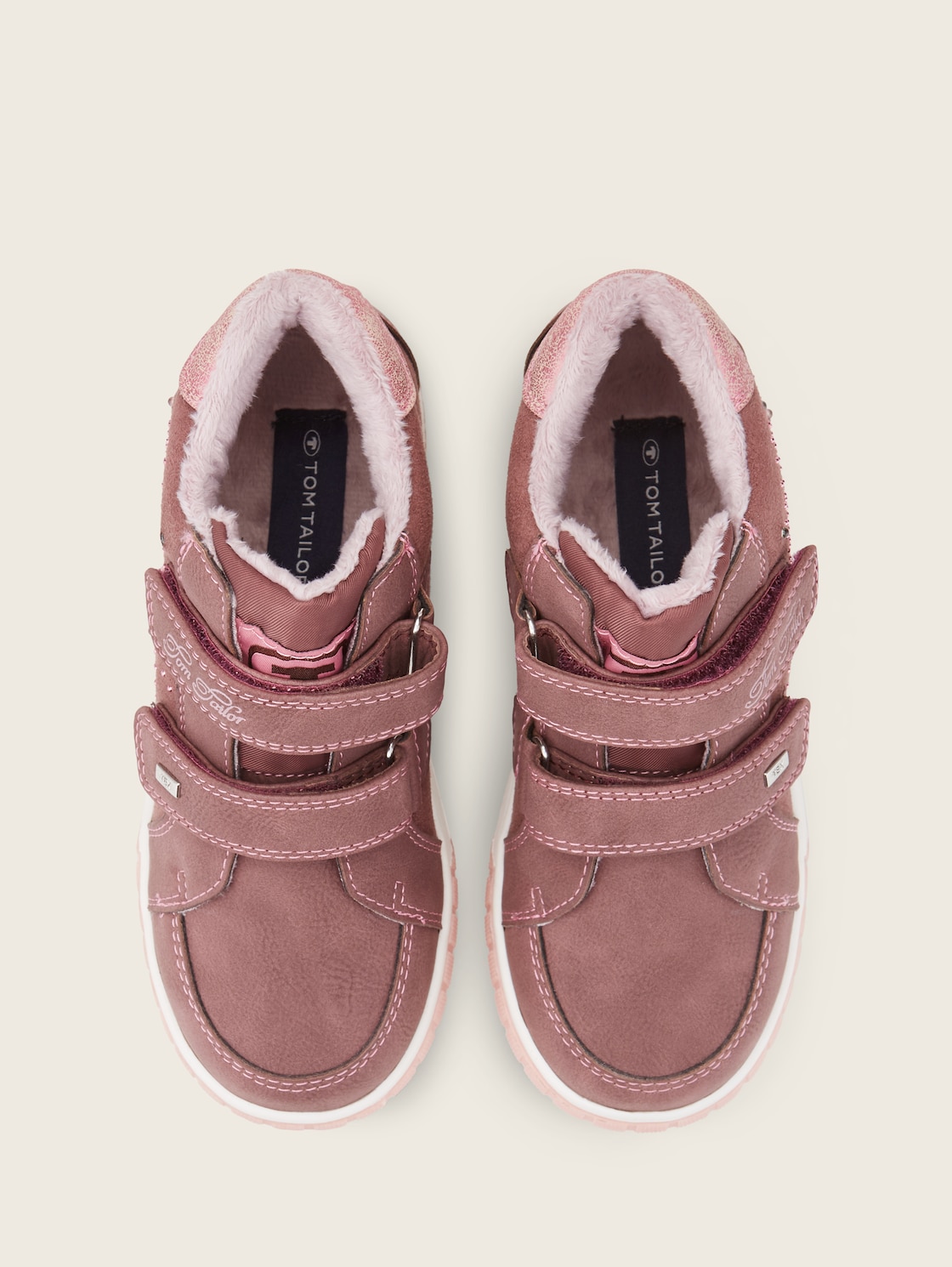Sneaker mit hochwertigem Kunstleder - old rose - Produkt-Ansicht von oben 