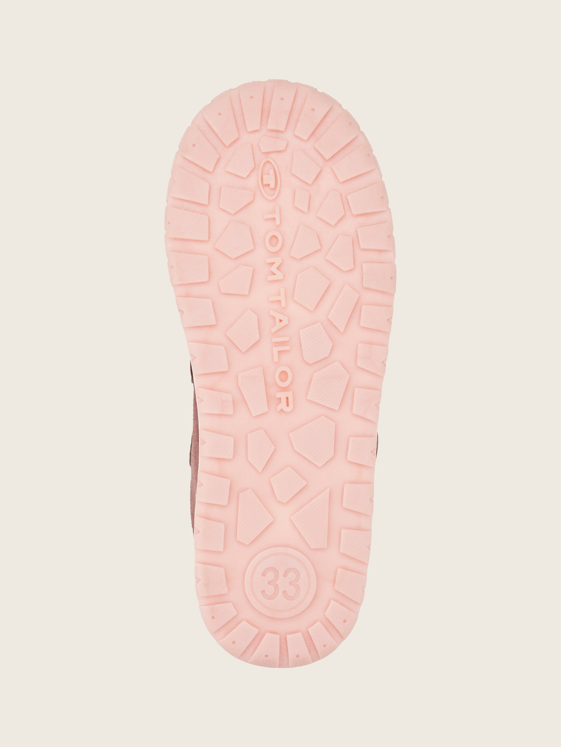 Sneakers van hoogwaardig kunstleer - old rose - Productaanzicht zool 