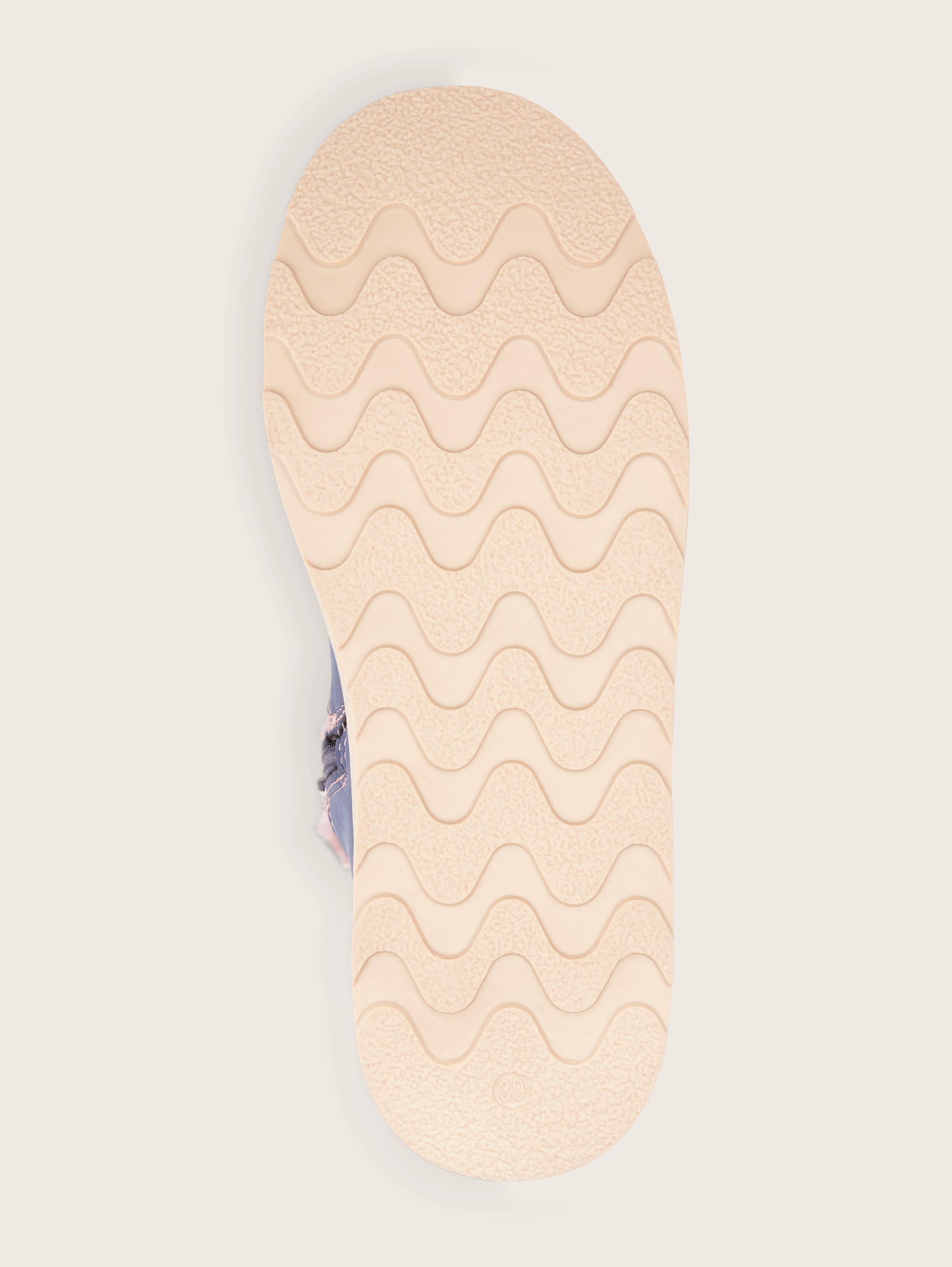 Bottes fourrées avec ornements - denim - Vue du produit semelle 