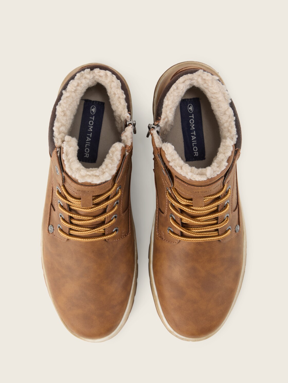 Wasserdichte Stiefeletten mit Fütterung - nuts - Produkt-Ansicht von oben 