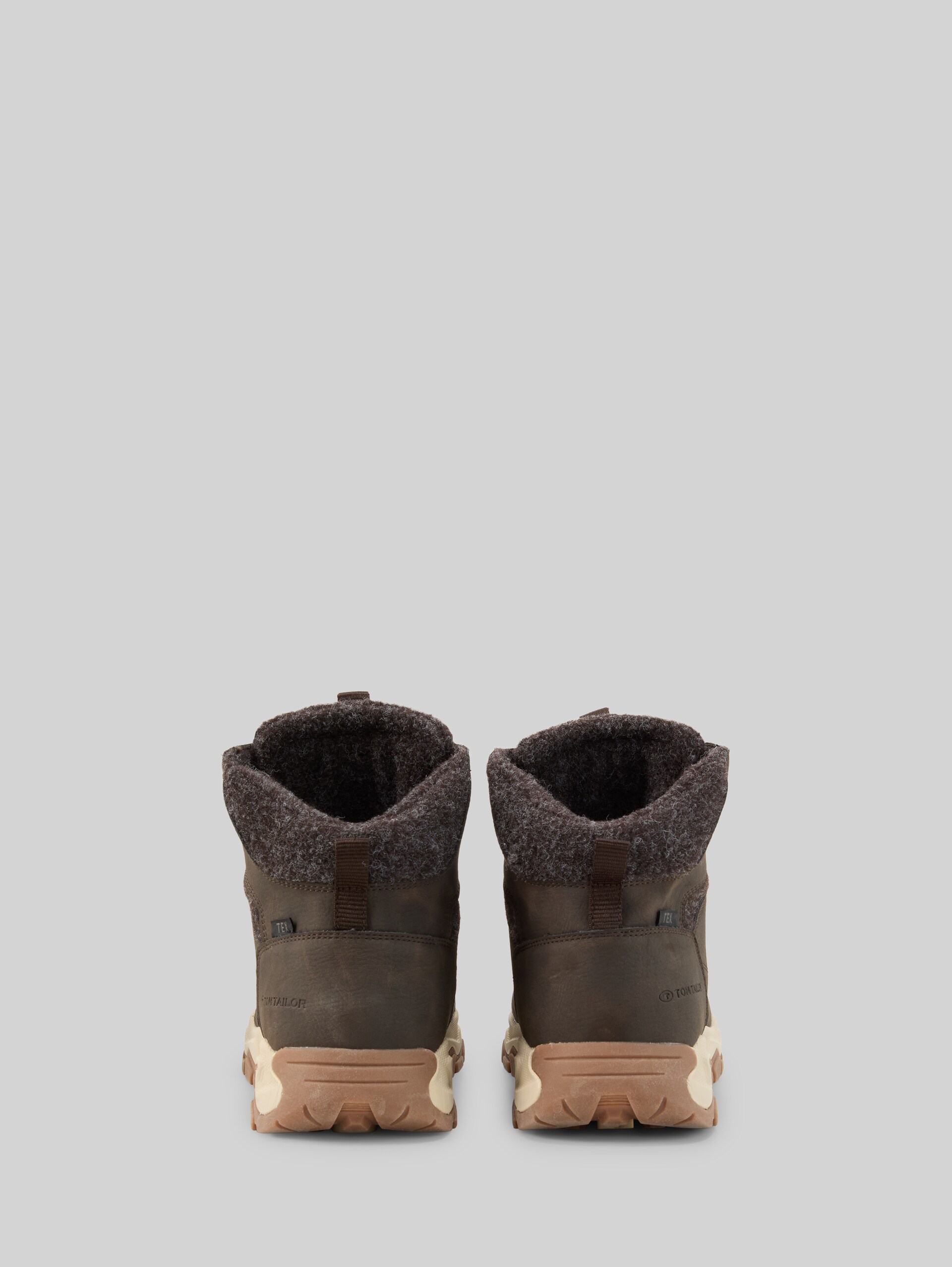 Bottes à lacets imperméables avec doublure - mokka - Vue arrière du produit