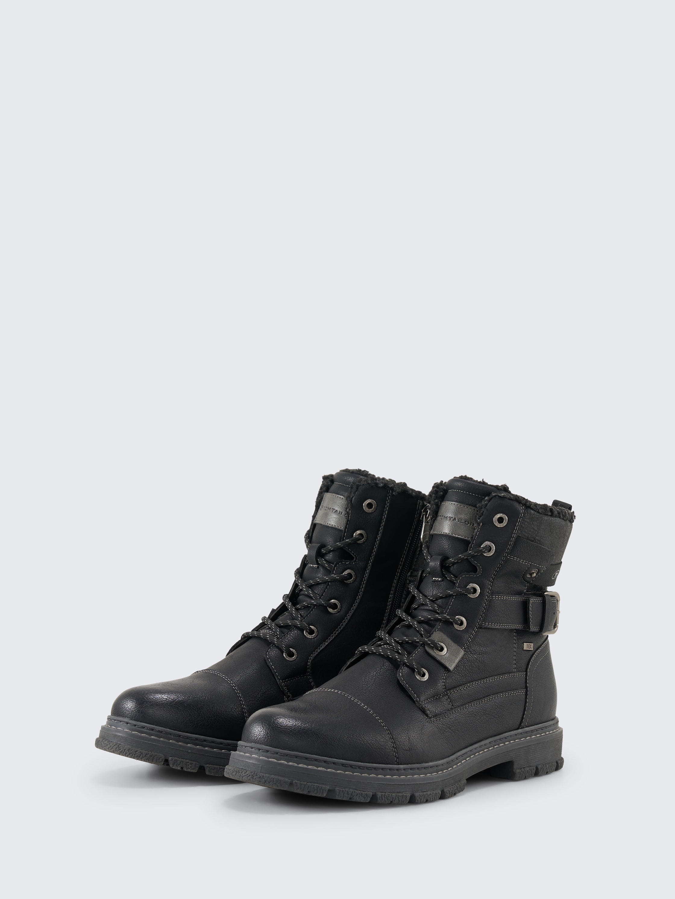 Waterdichte enkellaarsjes met voering - black_1 - 