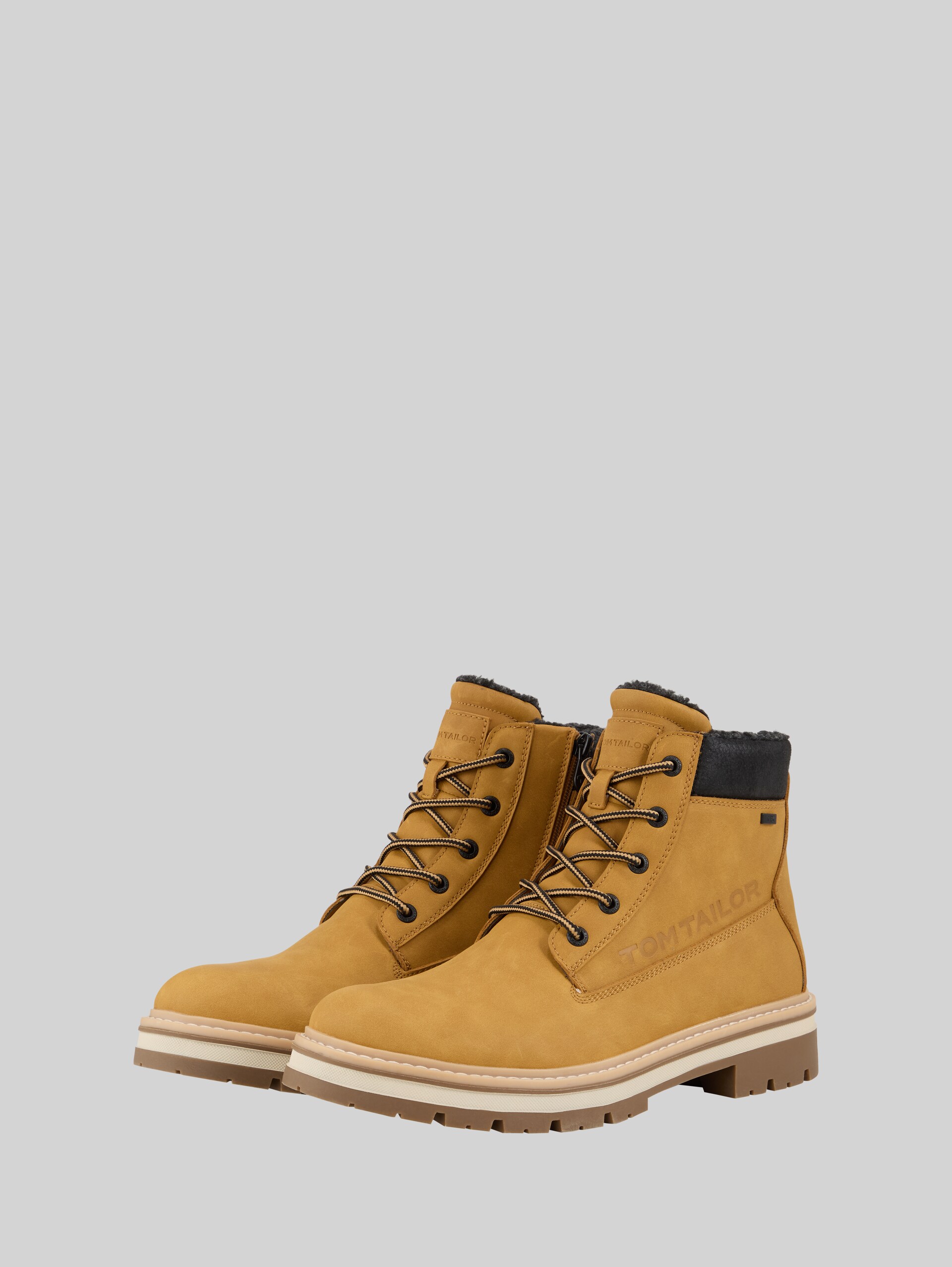 Bottes imperméables doublées - camel - vue latérale du produit
