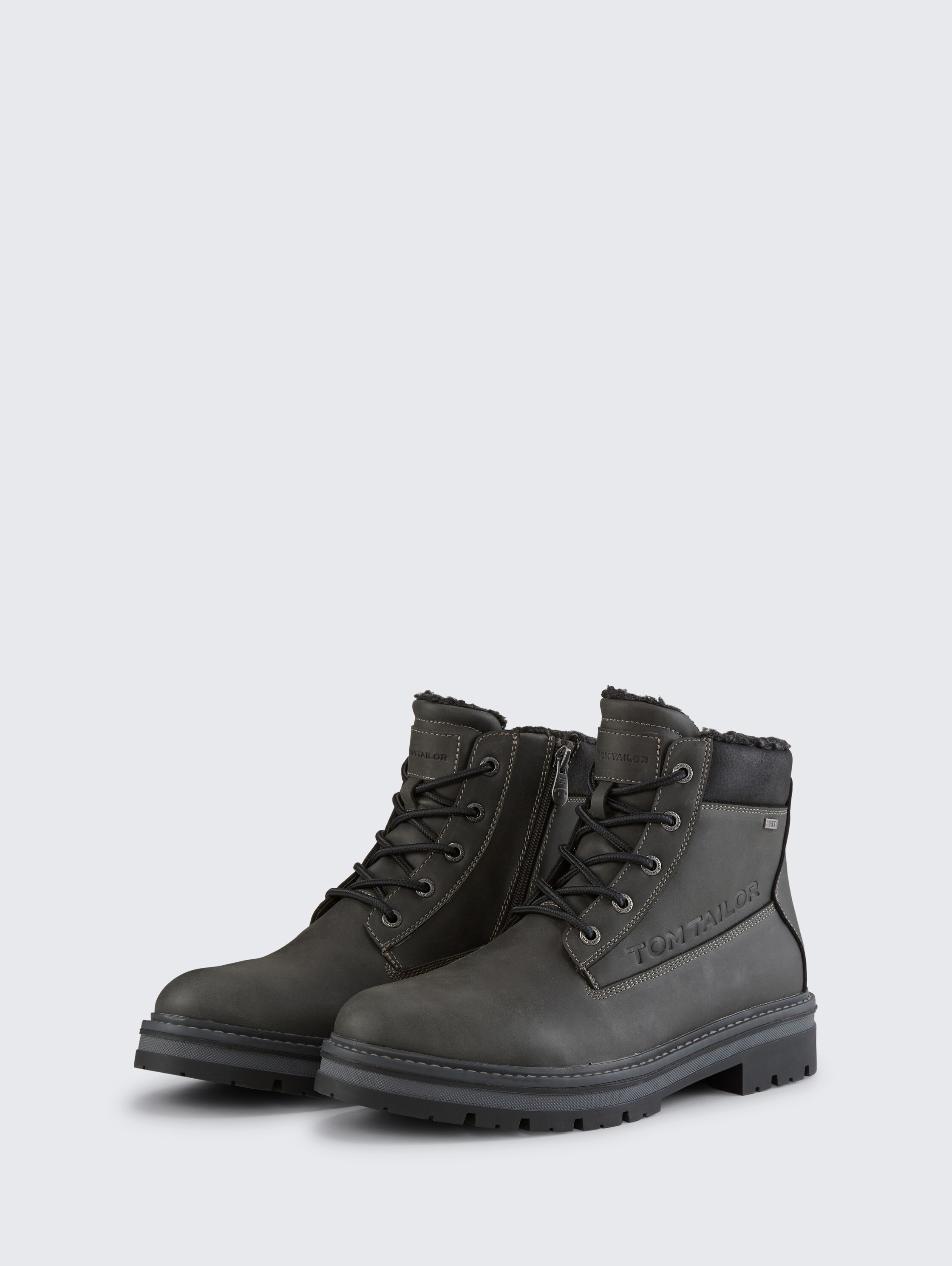 Unifarbene Stiefel - grau - Detail