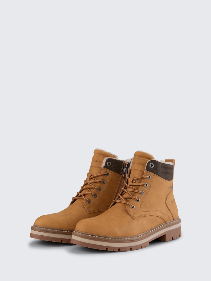 Waterdichte laarzen met voering door Denim Male, camel
