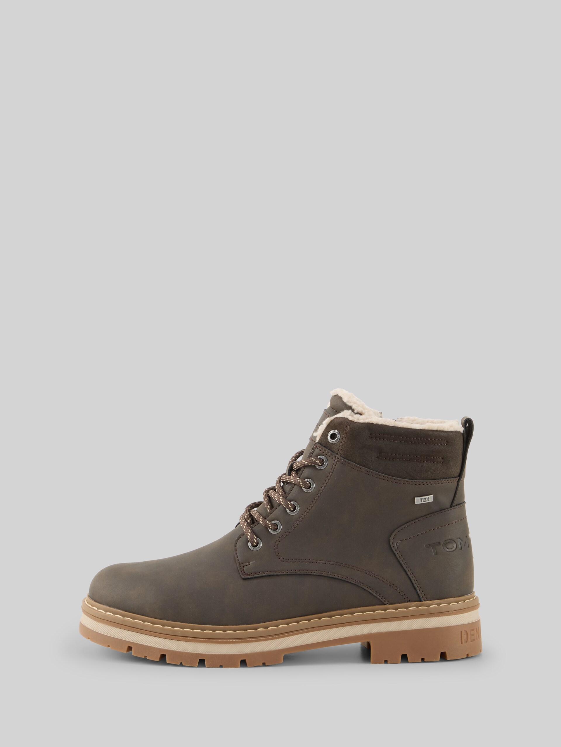 Waterproof boots with lining - mokka - Product detail view