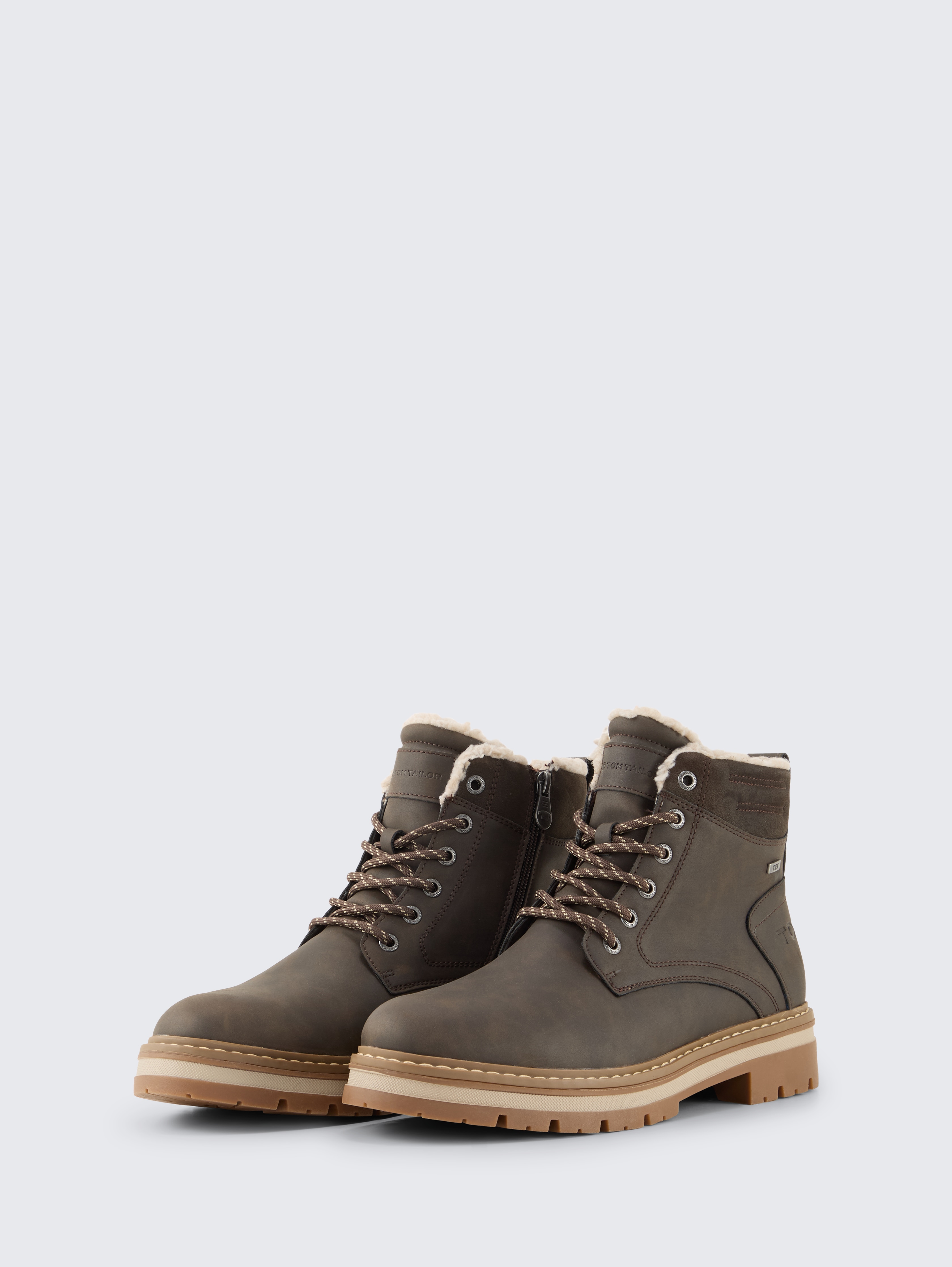 Wasserdichte Boots mit Fütterung von Denim Male, mokka