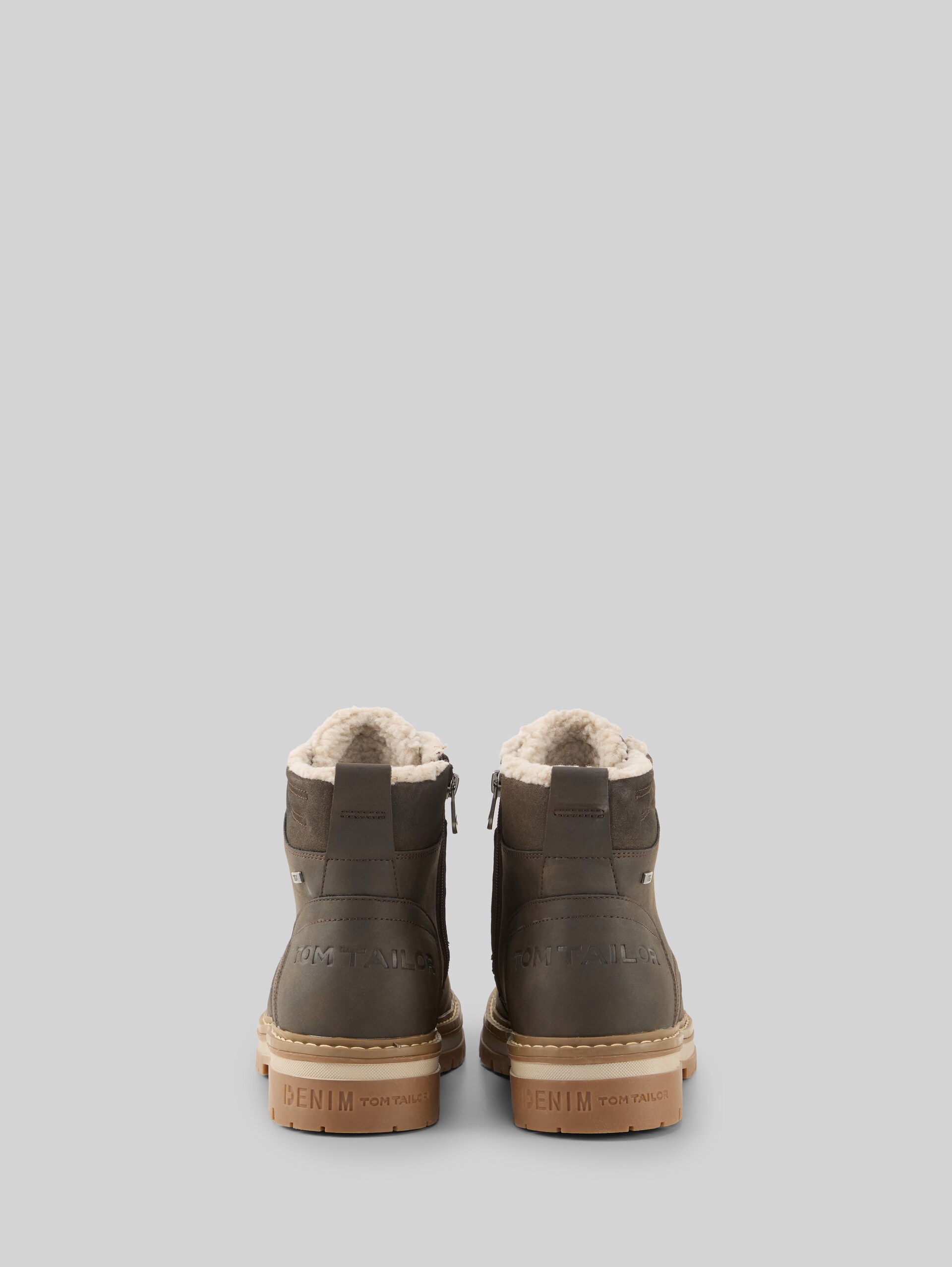 Waterproof boots with lining - mokka - Product rear view