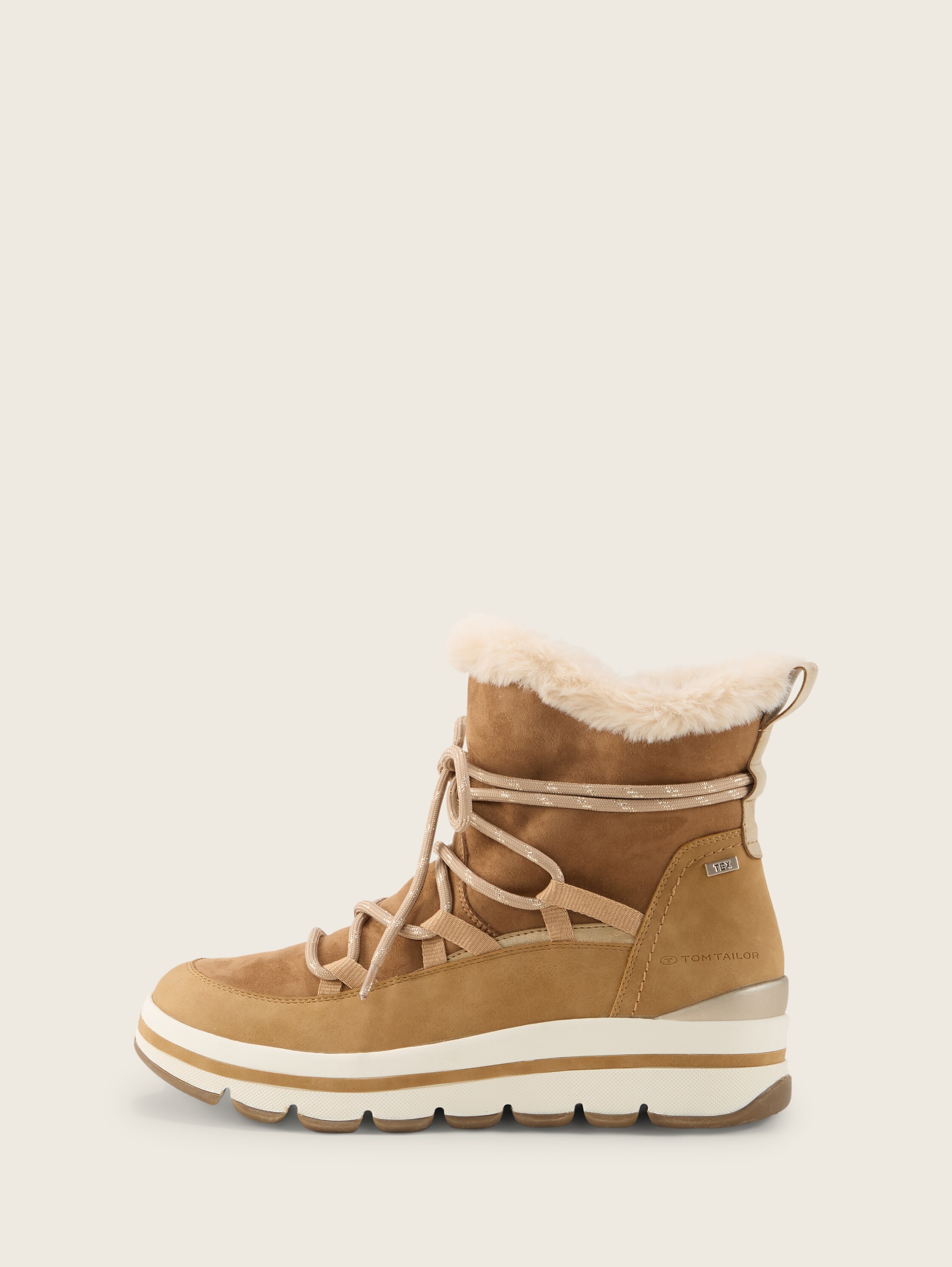 Schneestiefel mit Plateau-Absatz - dark_sand - 