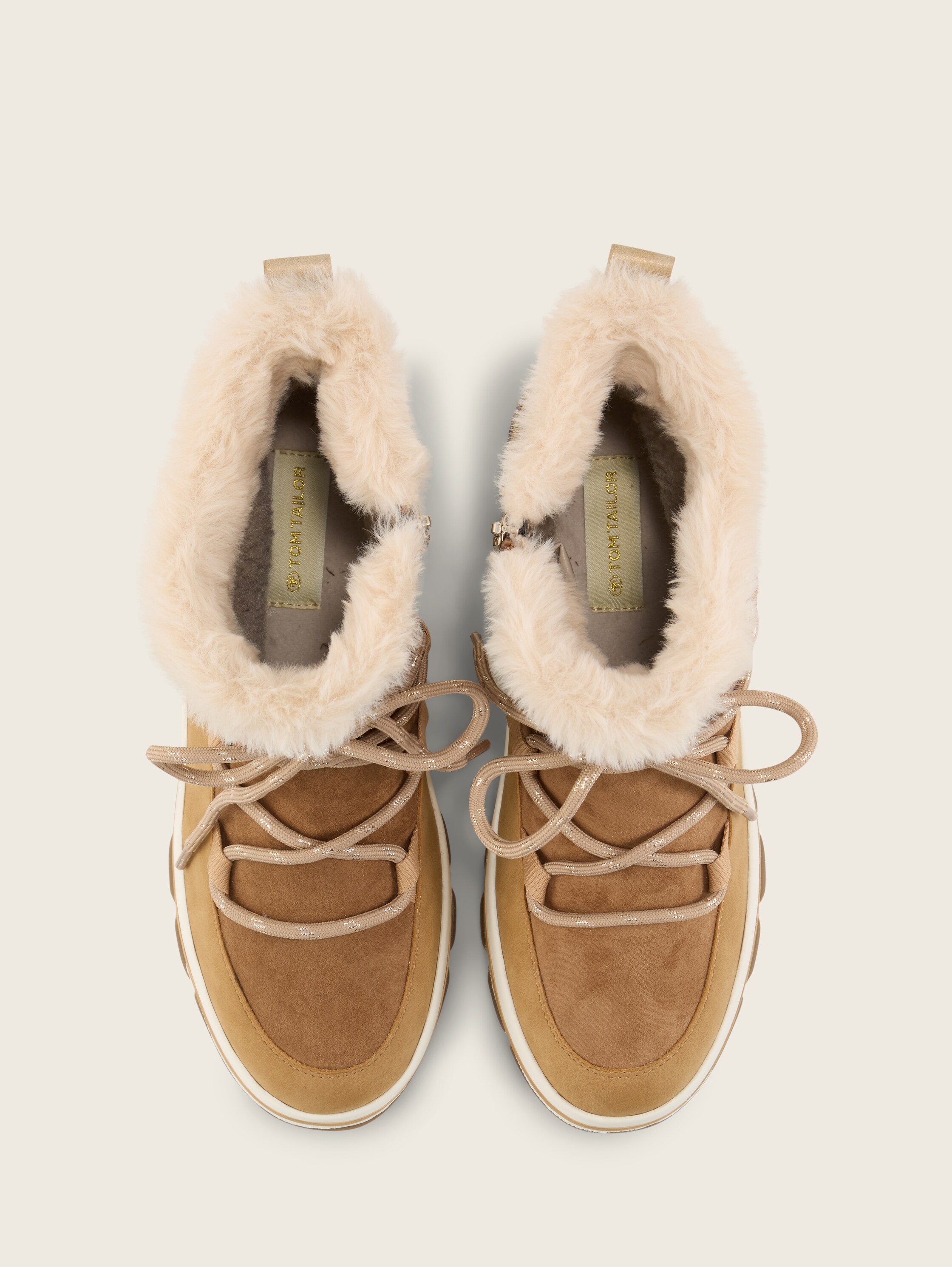 Schneestiefel mit Plateau-Absatz - dark_sand - 