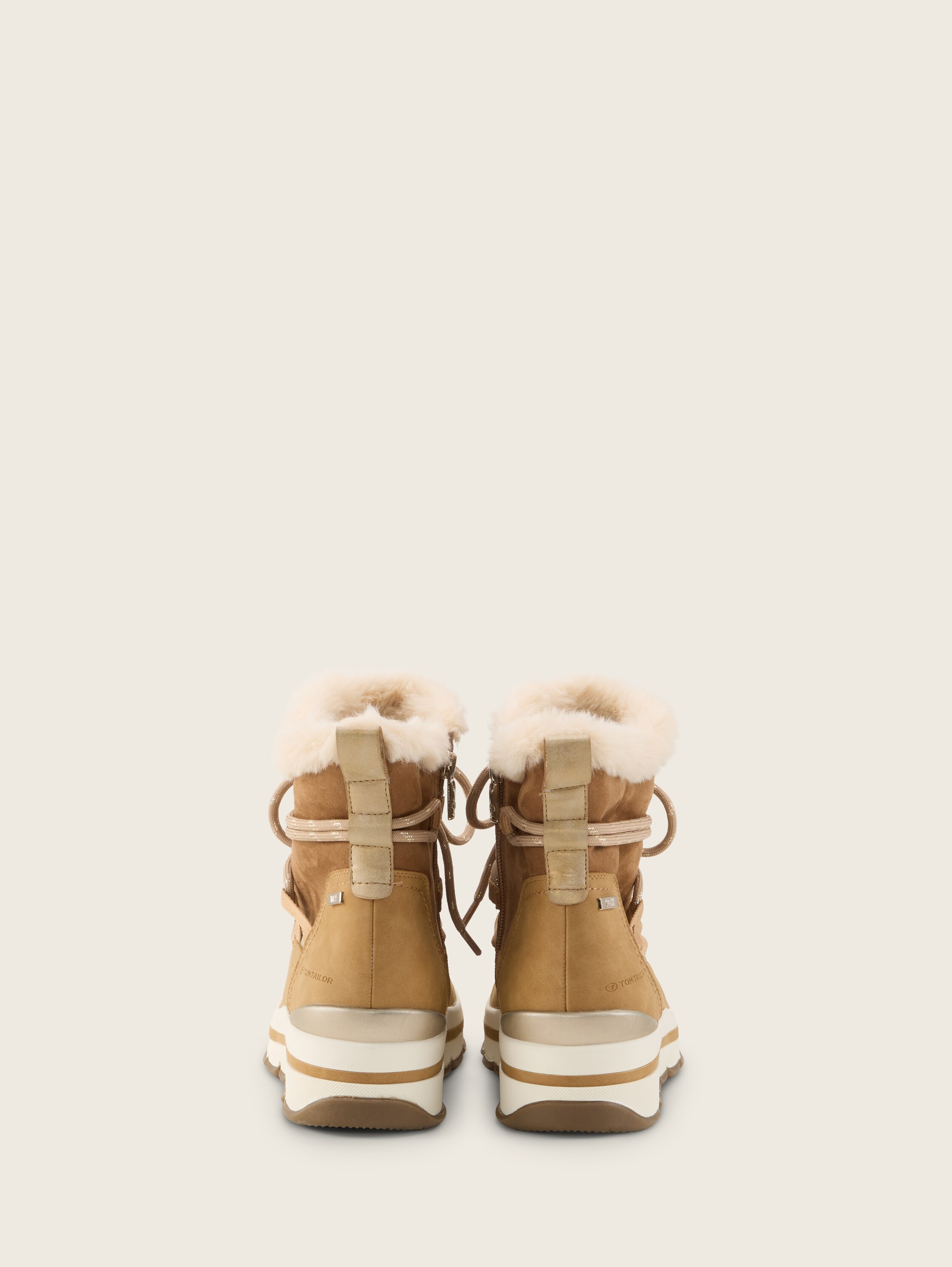 Schneestiefel mit Plateau-Absatz - dark_sand - 