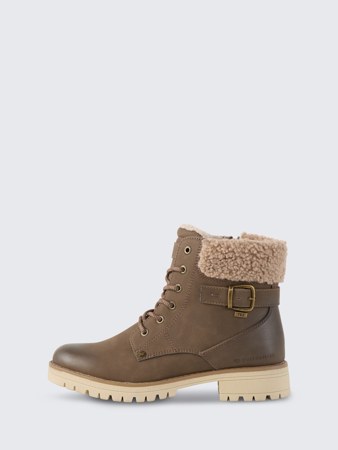 Wasserdichte Stiefel mit Fütterung - taupe - seitliche Produkt-Ansicht