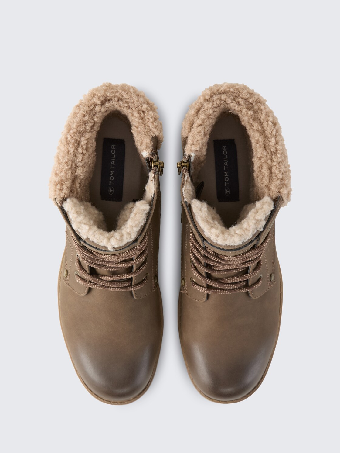 Wasserdichte Stiefel mit Fütterung - taupe - Produkt-Ansicht von oben 