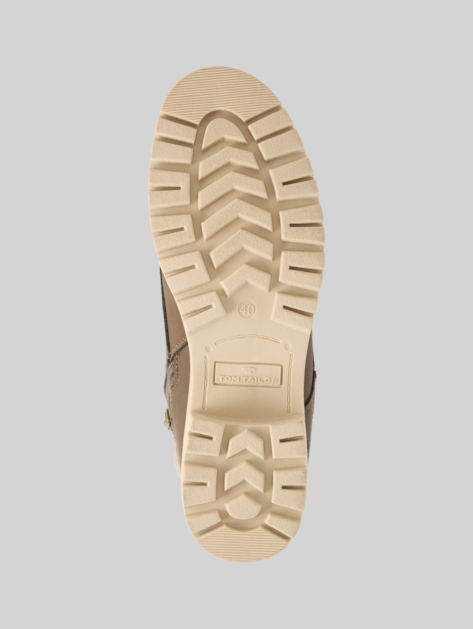 Waterproof boots with lining - taupe - Product view sole 
