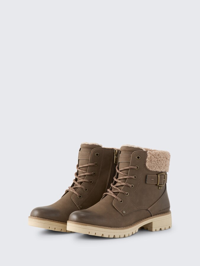 Waterproof boots with lining by Women, taupe