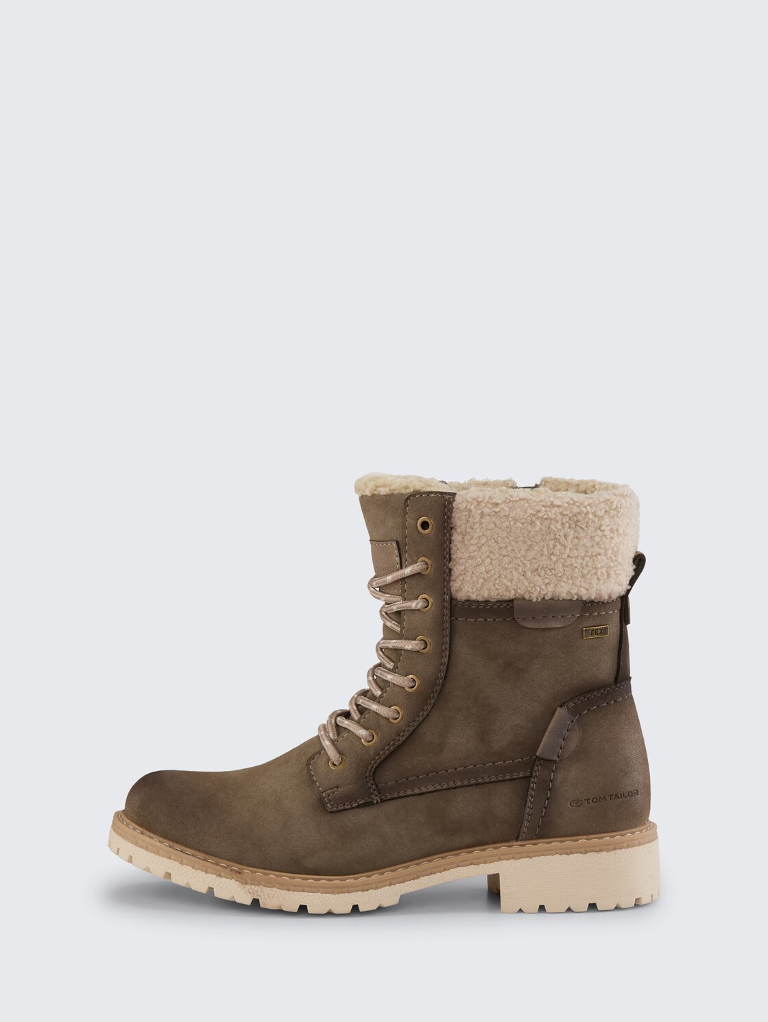 Wasserdichte Stiefel mit Fütterung - taupe - seitliche Produkt-Ansicht