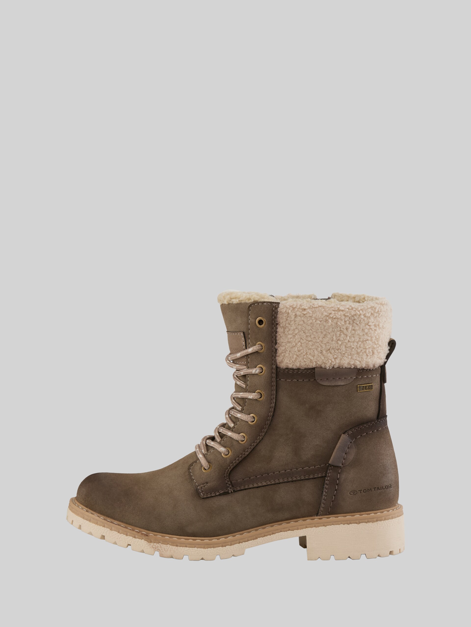 Waterproof boots with lining - taupe - Product detail view