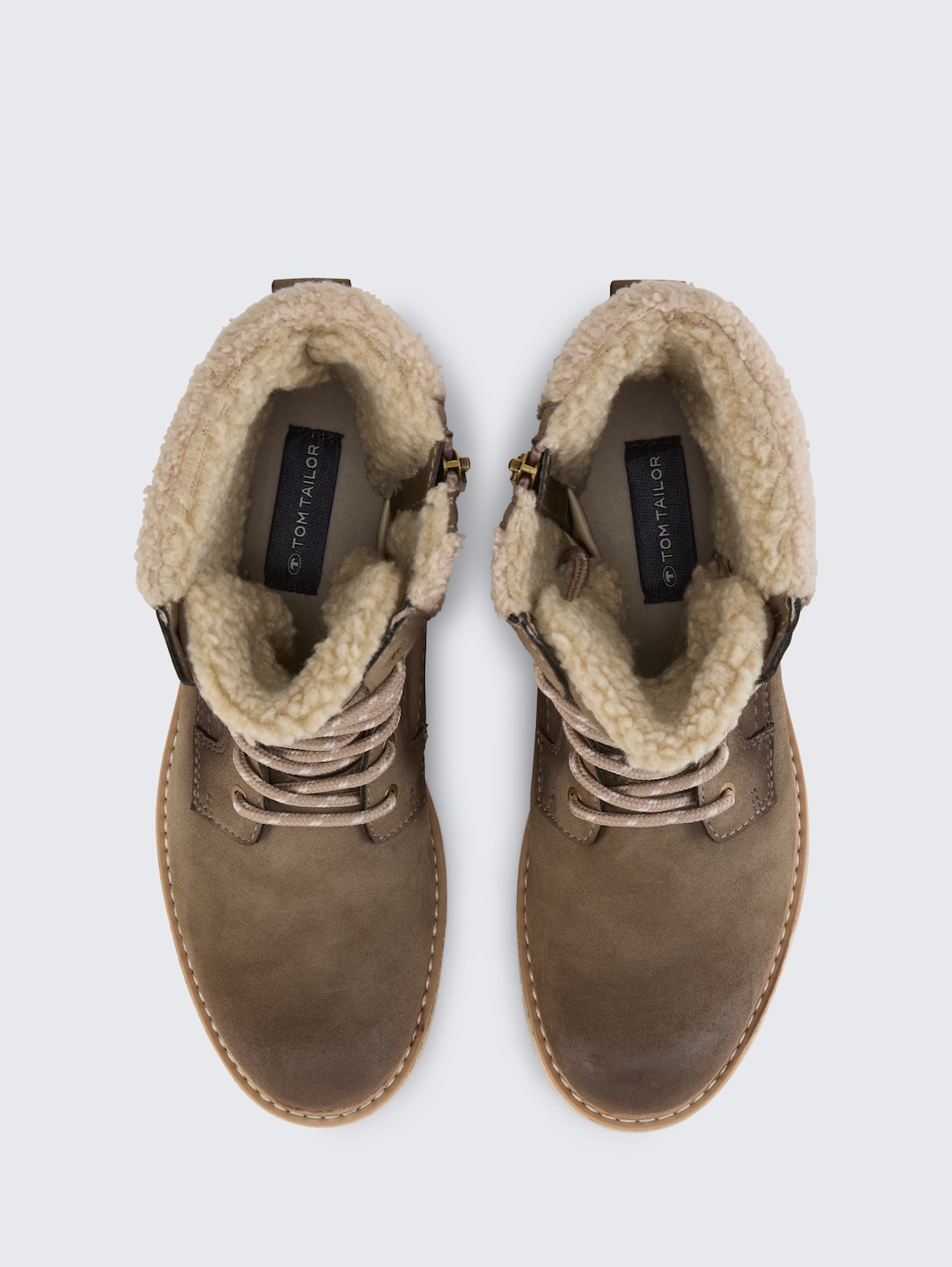 Wasserdichte Stiefel mit Fütterung - taupe - Produkt-Ansicht von oben 