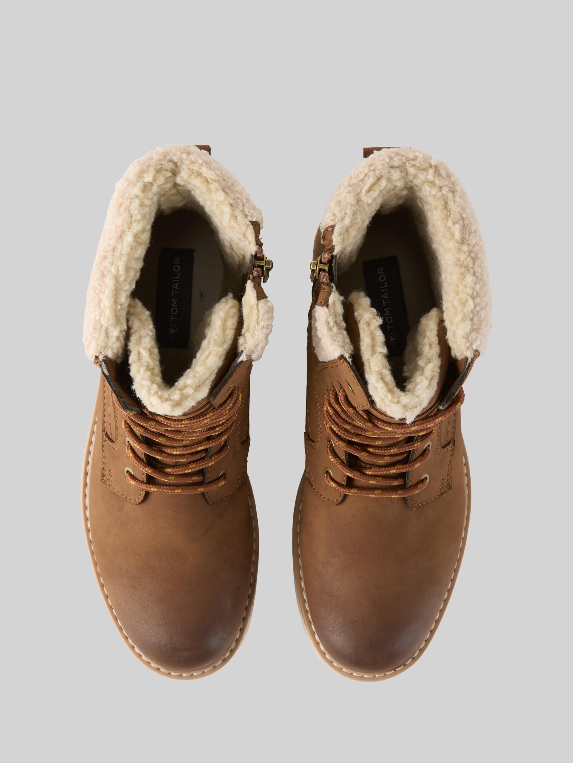 Waterproof boots with lining - whisky - Product view from top 