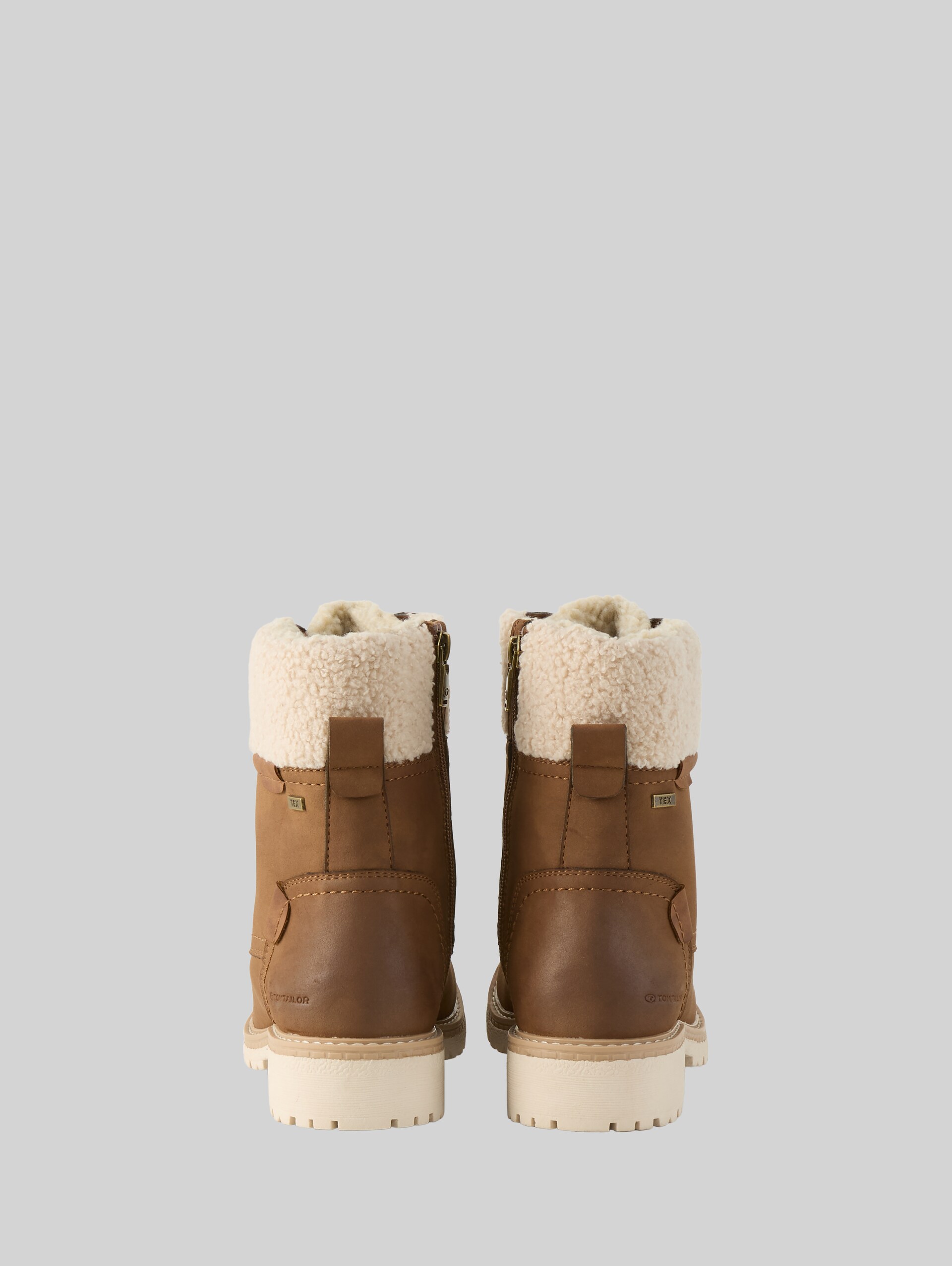 Waterproof boots with lining - whisky - Product rear view