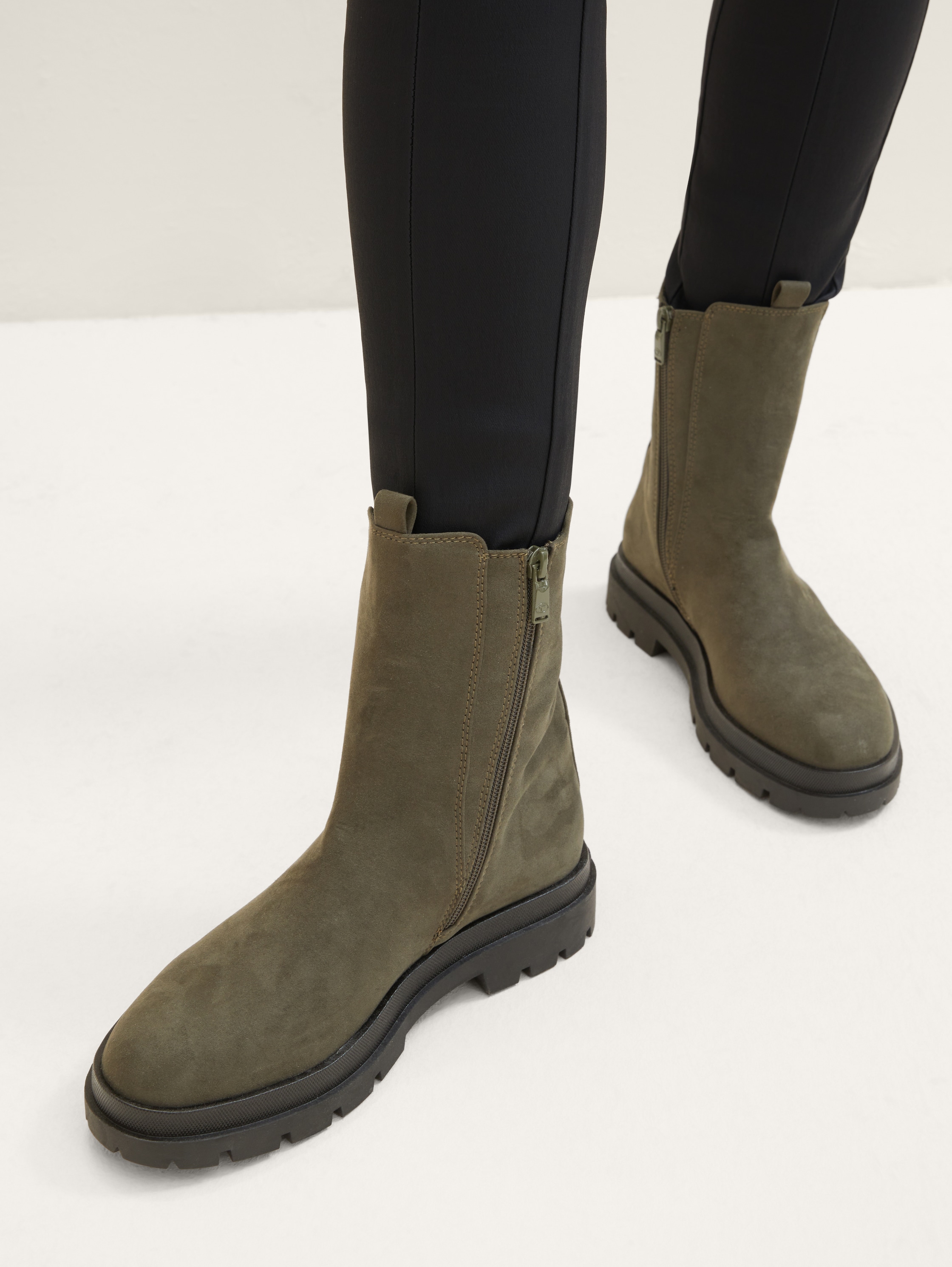 Ungefütterte Stiefeletten - khaki