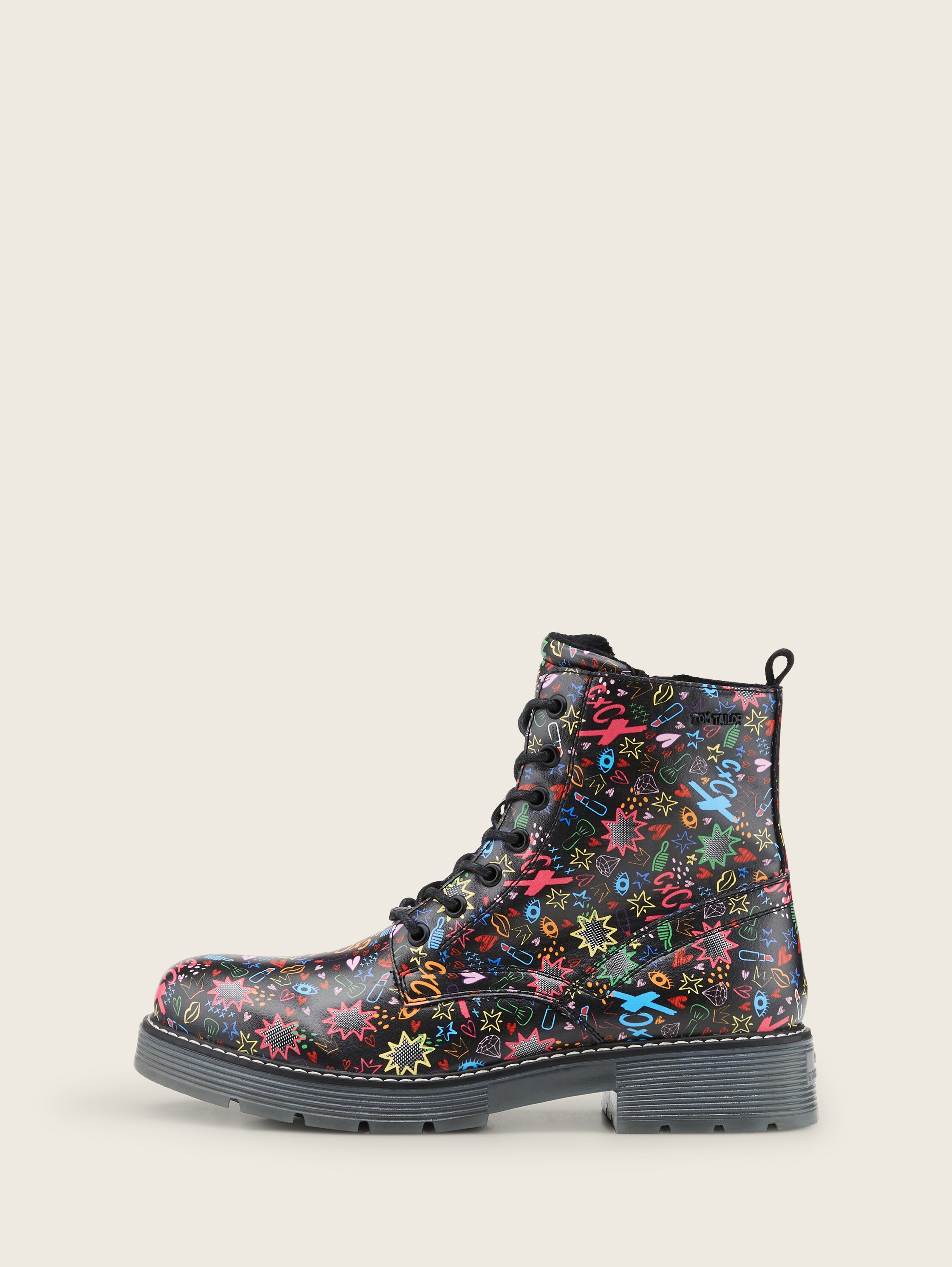 Stiefel mit Muster - black-multi - seitliche Produkt-Ansicht