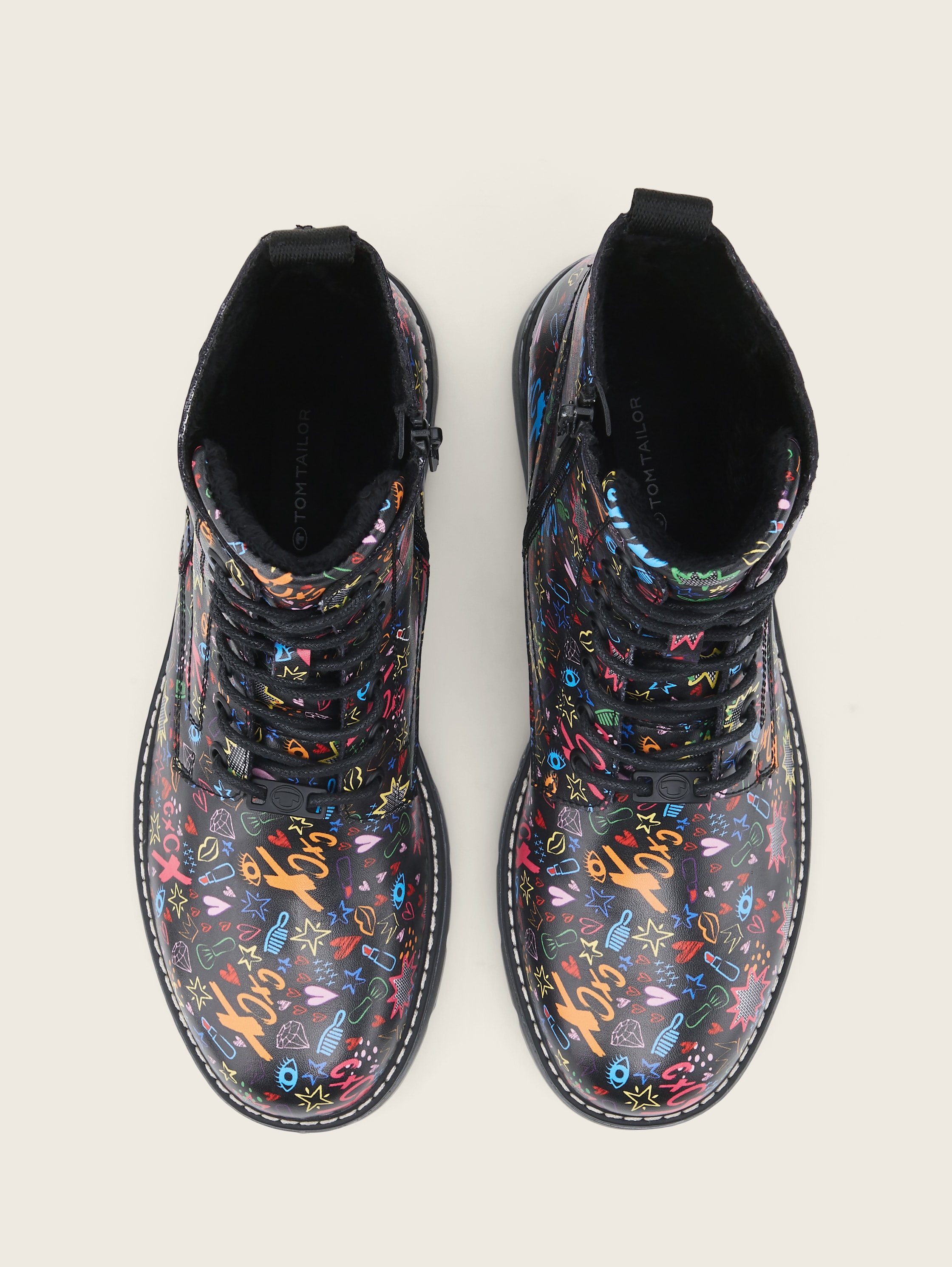 Stiefel mit Muster - black-multi - Produkt-Ansicht von oben 