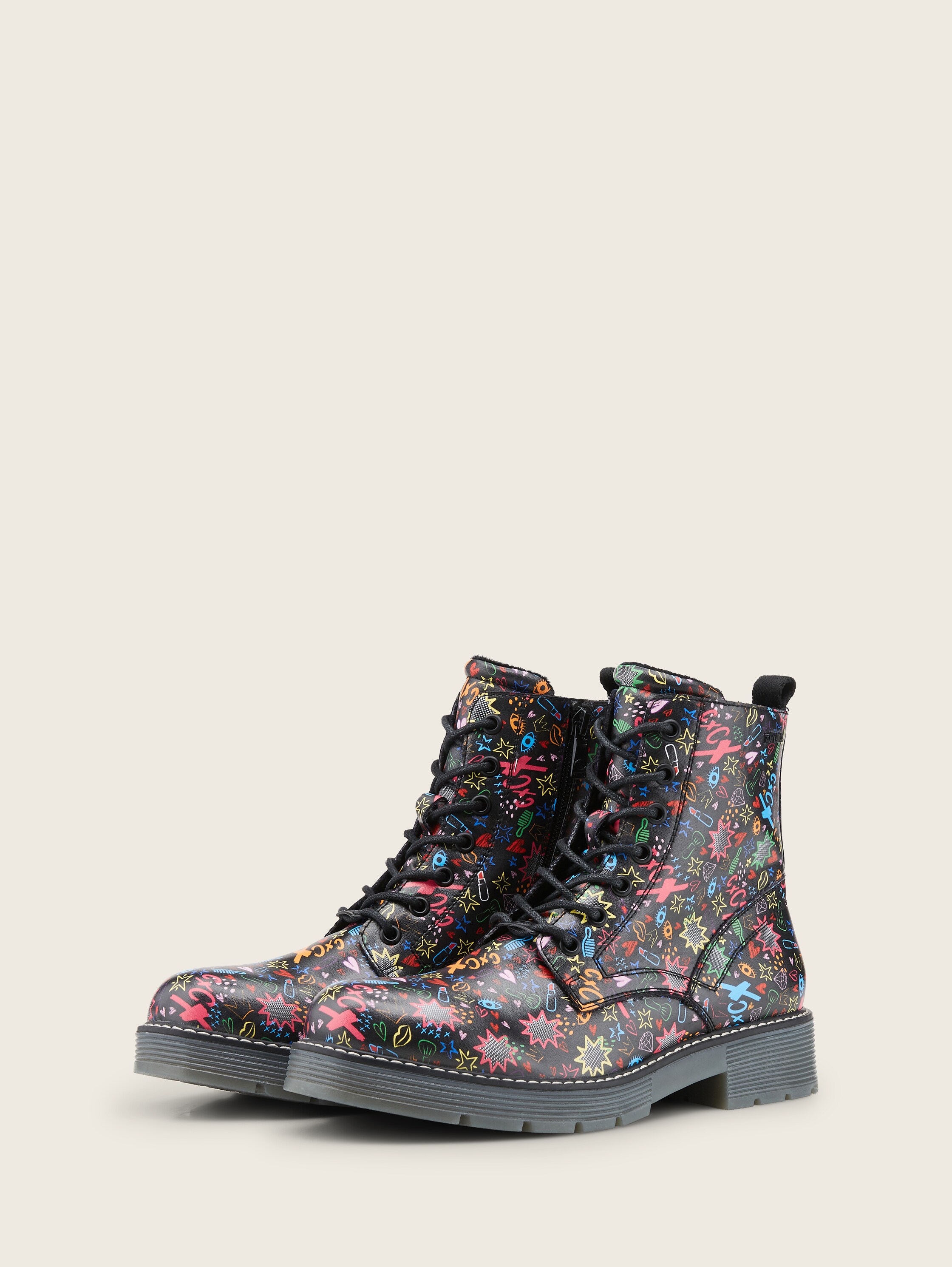 Stiefel mit Muster - black-multi - seitliche Produkt-Ansicht