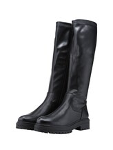 Sélectionné, Bottes en similicuir de qualité supérieure par Tom Tailor, noires