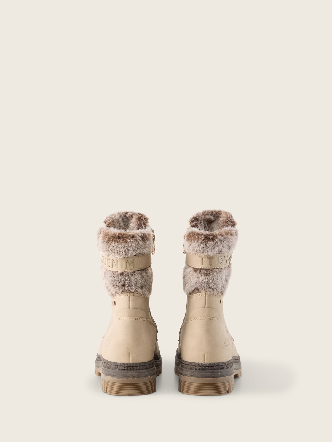 Wasserfeste Stiefel mit Fütterung - dk cream - Produkt-Rückansicht