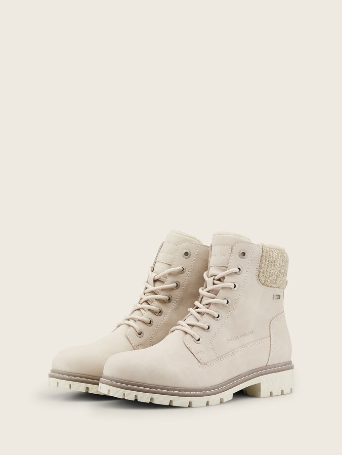 Wasserdichte Stiefel mit Fütterung von Women, cream