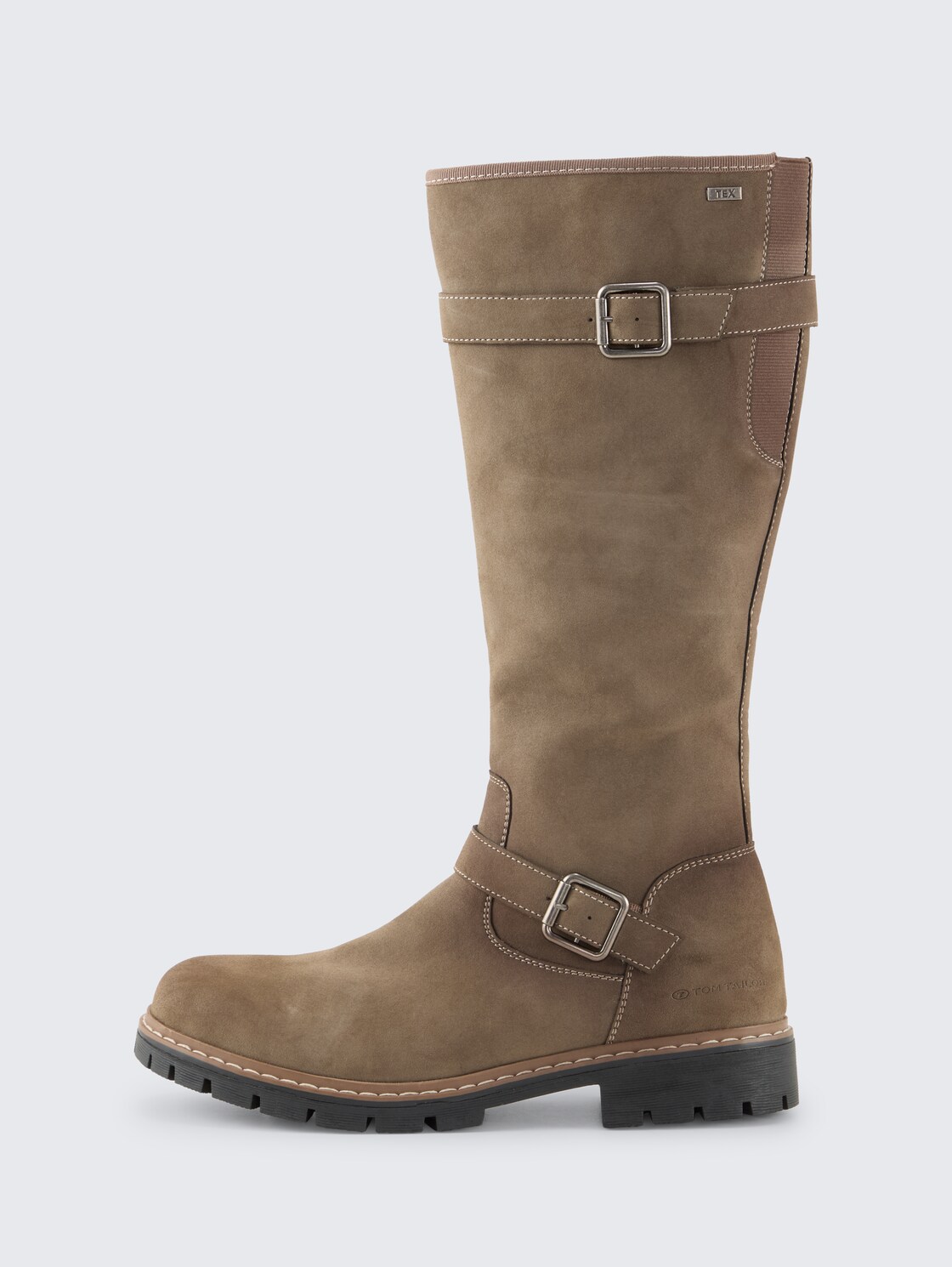 Wasserfeste Stiefel mit Fütterung - taupe - seitliche Produkt-Ansicht
