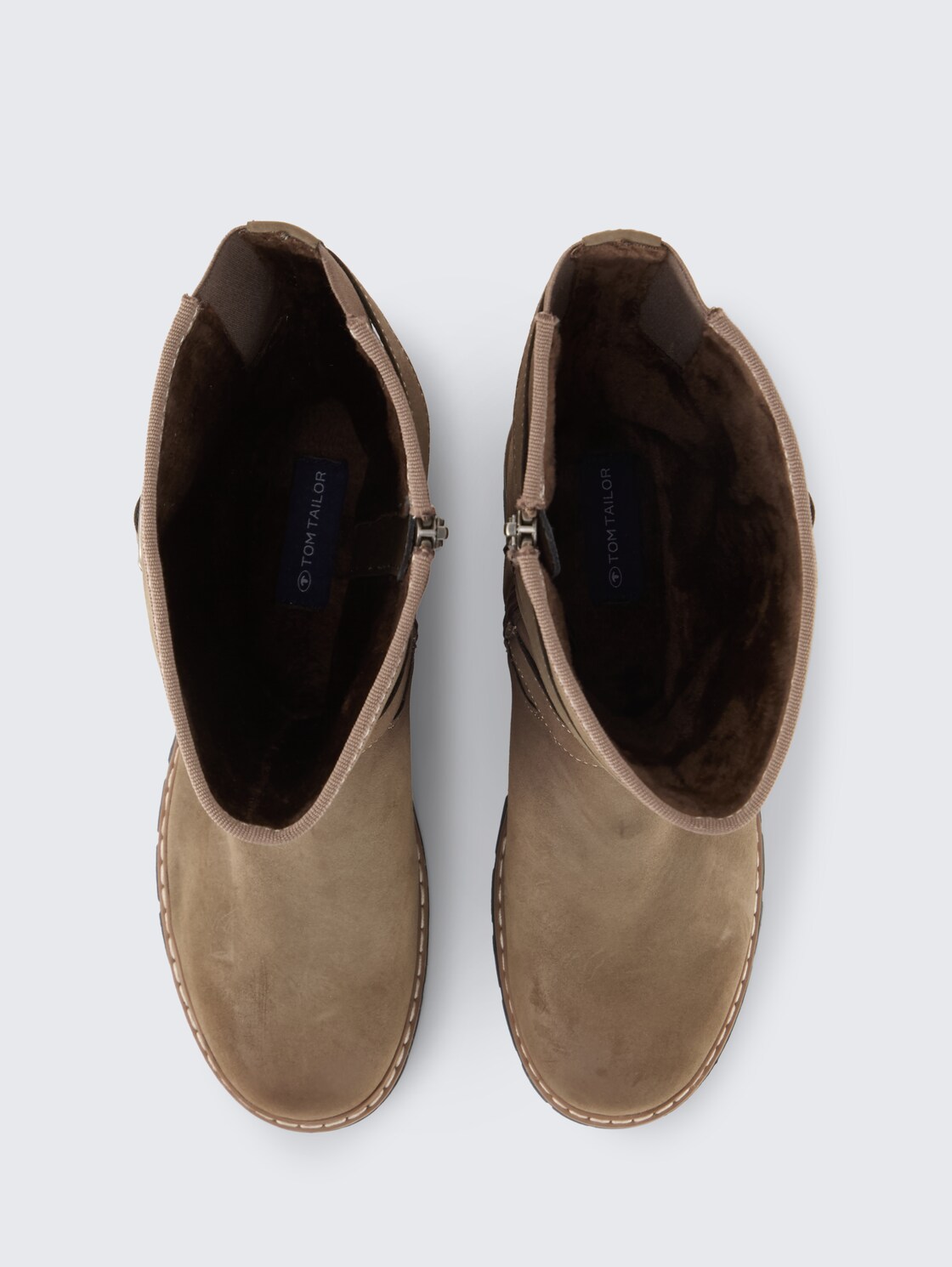 Wasserfeste Stiefel mit Fütterung - taupe - Produkt-Ansicht von oben 