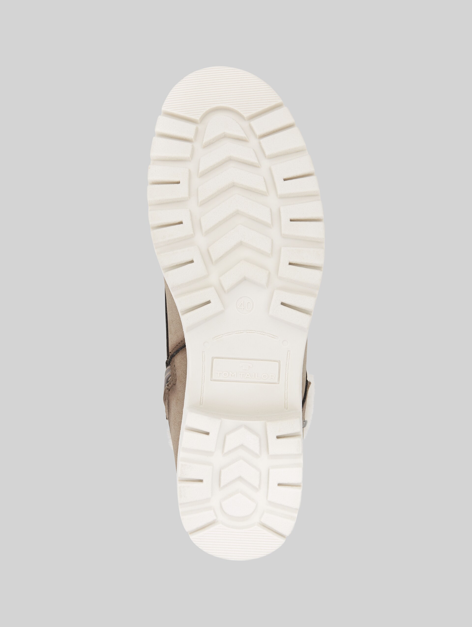 Waterproof boots with a mix of materials - taupe - Product view sole