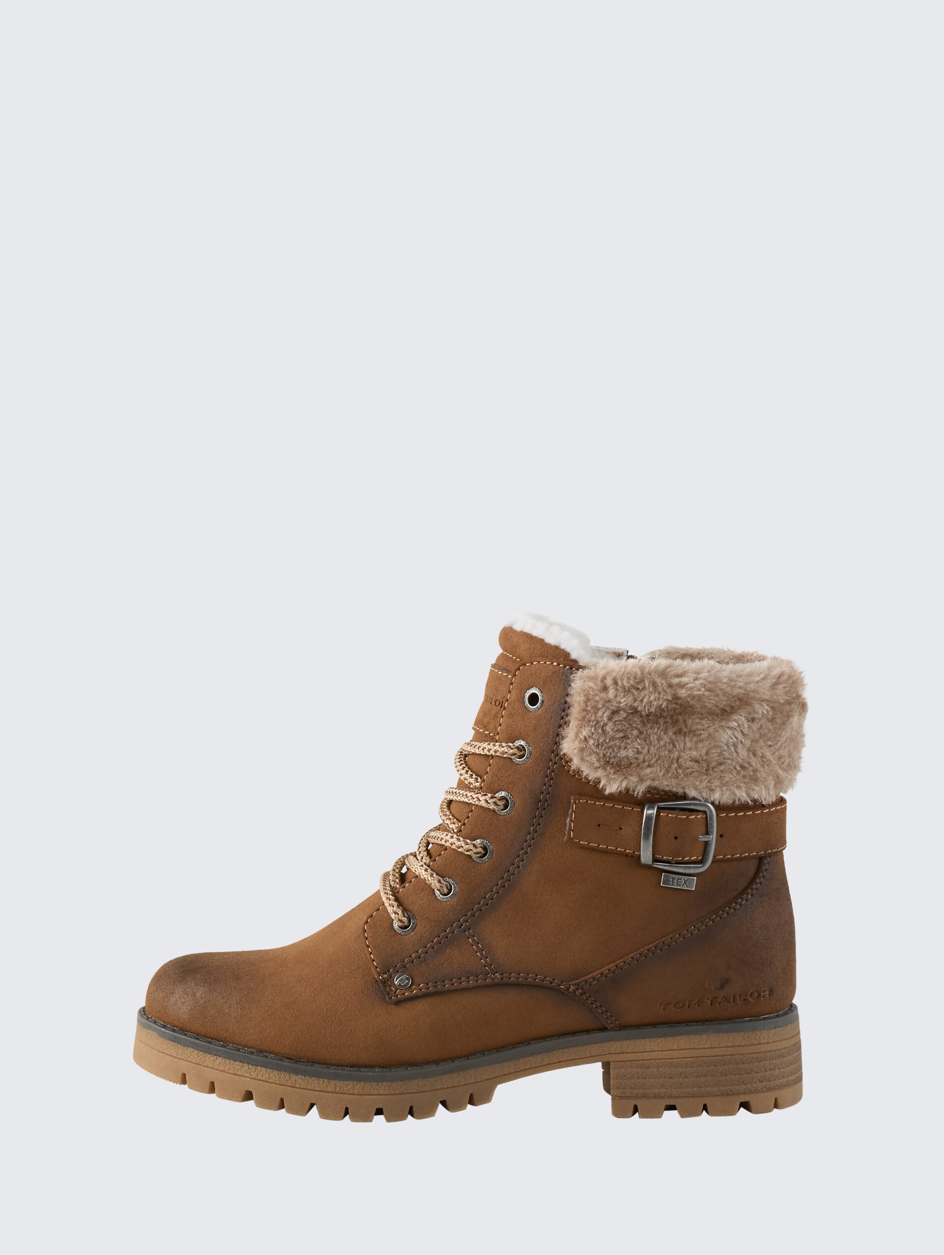 Wasserdichte Stiefelette mit Fütterung - whisky - seitliche Produkt-Ansicht
