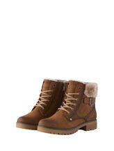 Selected, Waterproof ankle boot with lining by Tom Tailor, brown